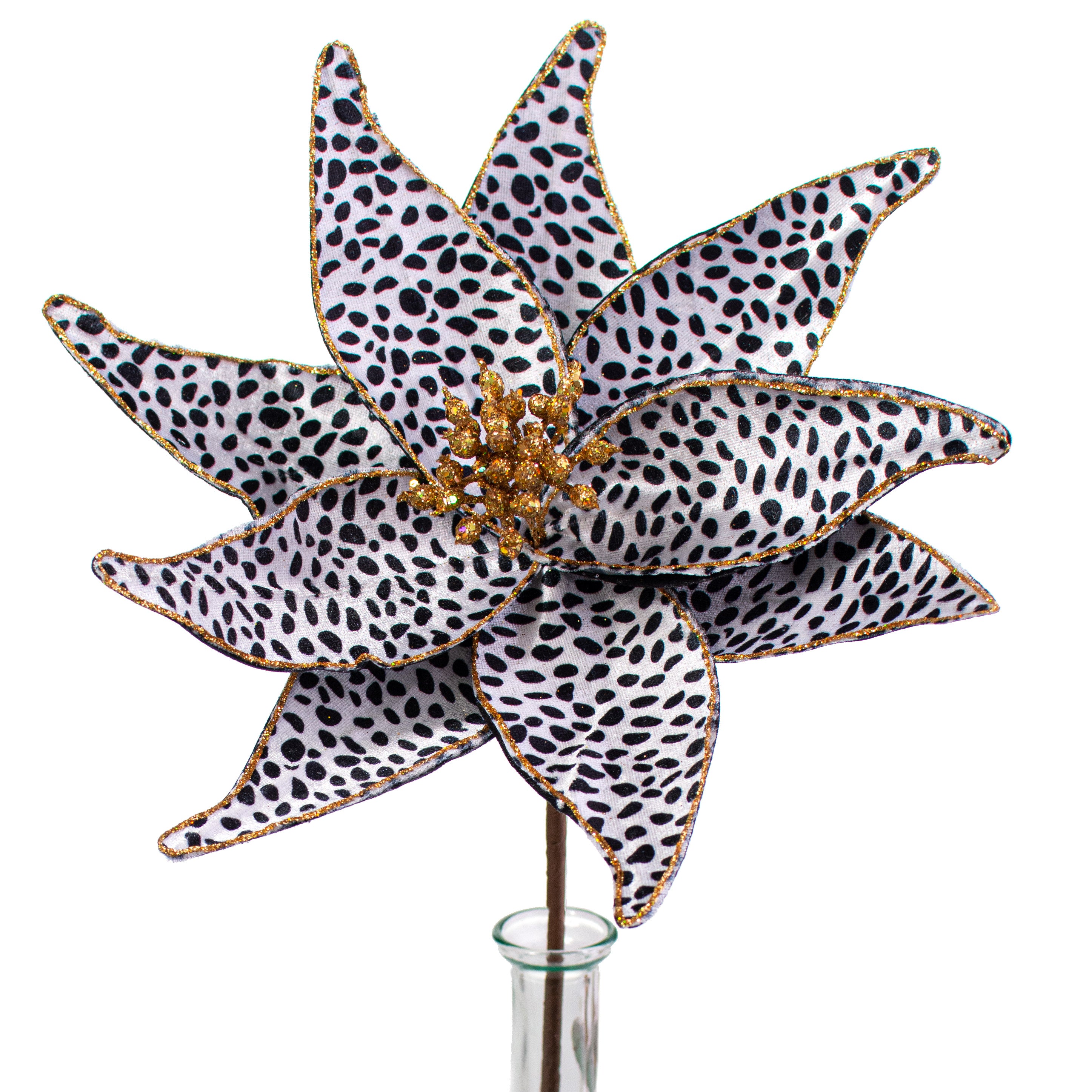 17" Cheetah Leopard Poinsettia Pick Item Number: 279378