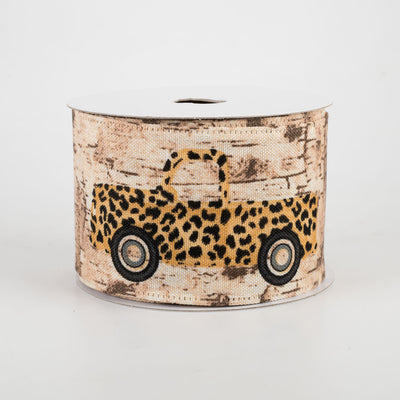 2.5" Cheetah Truck Birch Bark Ribbon (10 Yards) Item Number: 65111-40-01