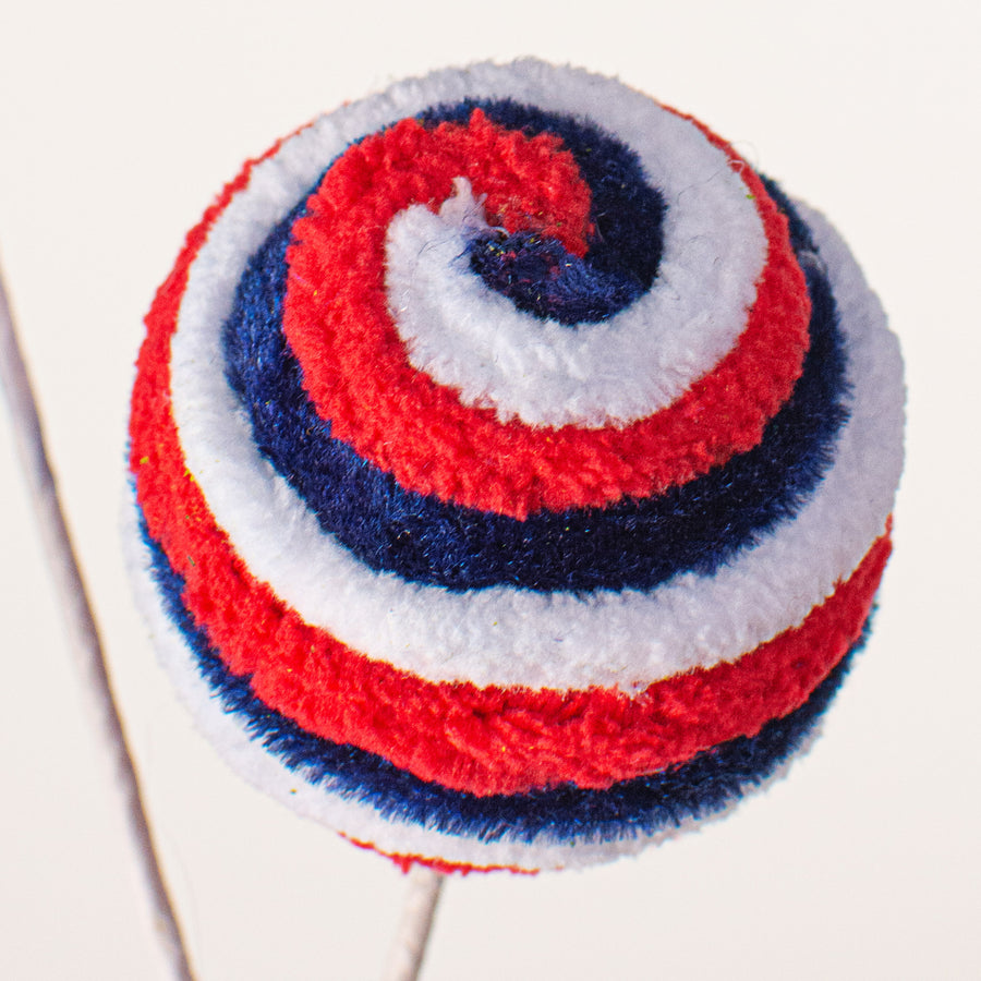 17" Chenille Ball Pick: RWB Lifestyle Photo