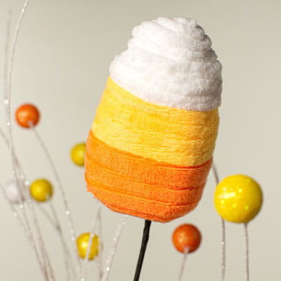29" Chenille Candy Corn Spray Lifestyle Photo