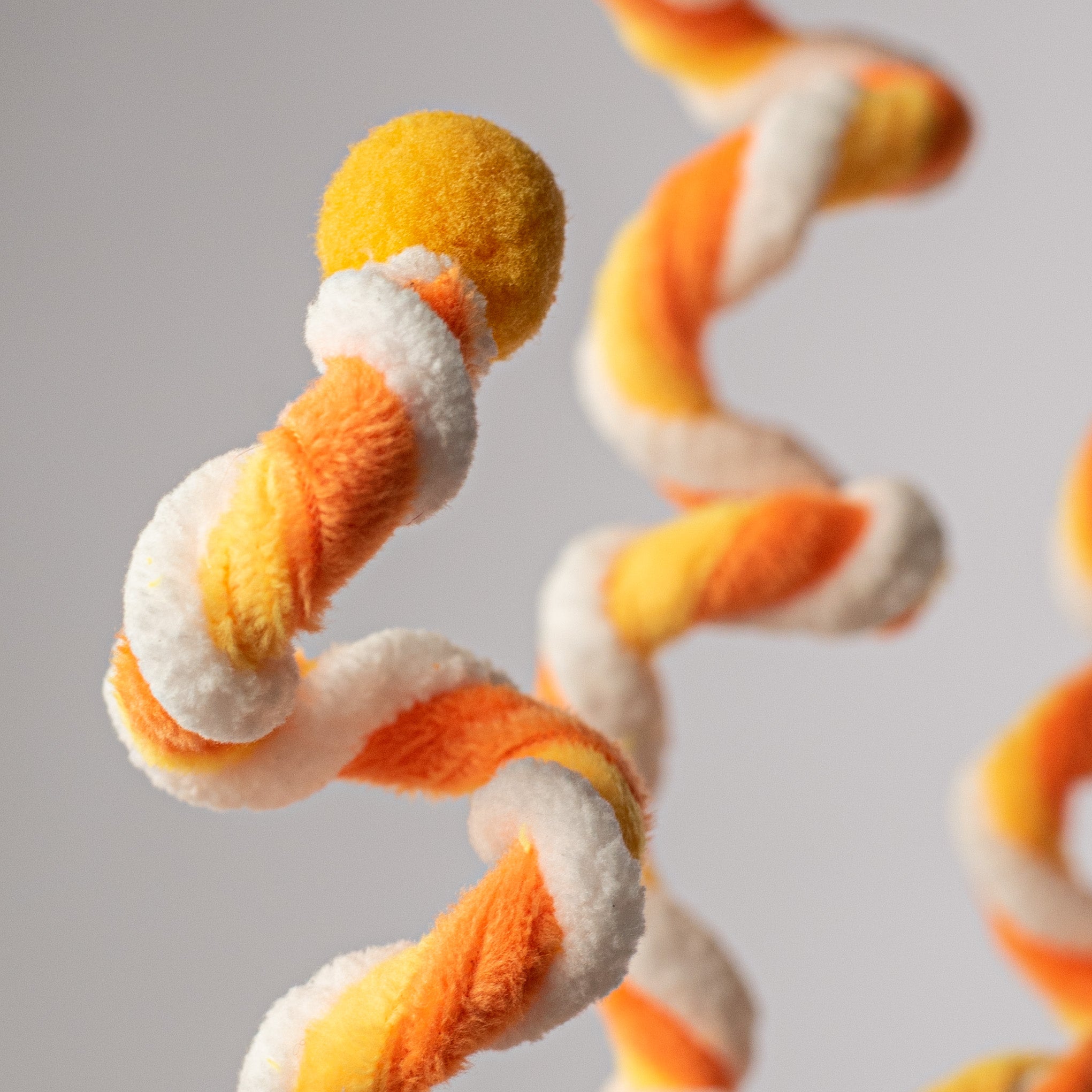 30" Chenille Curly Spray: Candy Corn Lifestyle Photo