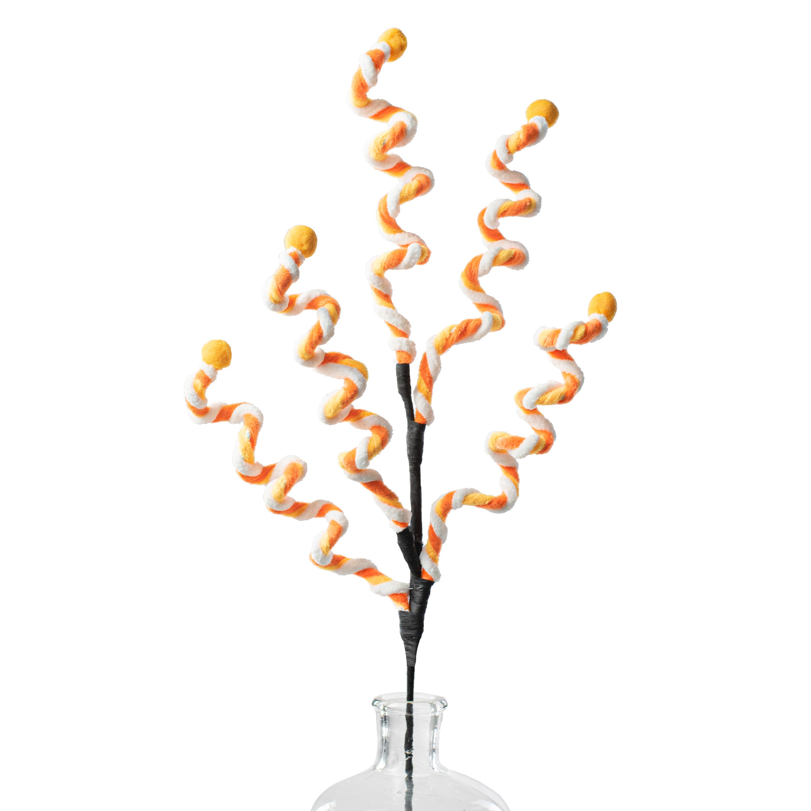30" Chenille Curly Spray: Candy Corn Item Number: 56887YWORWT