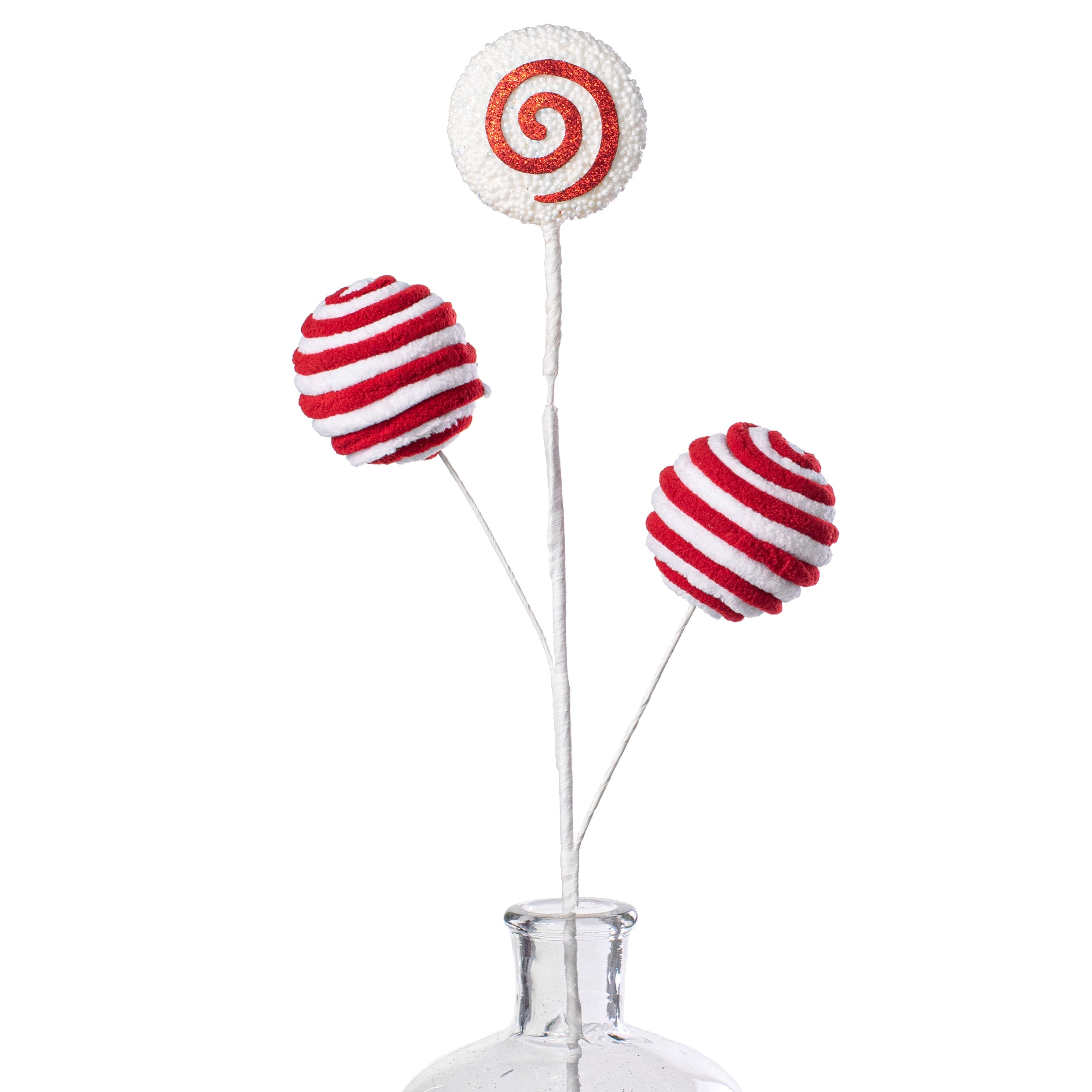 23" Chenille Peppermint Candy and Lollipop Spray Item Number: 30379