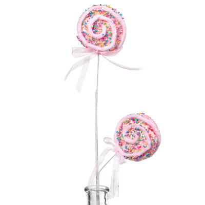 22" Chenille Sprinkle Lollipop Spray: Pink Item Number: 84664PK