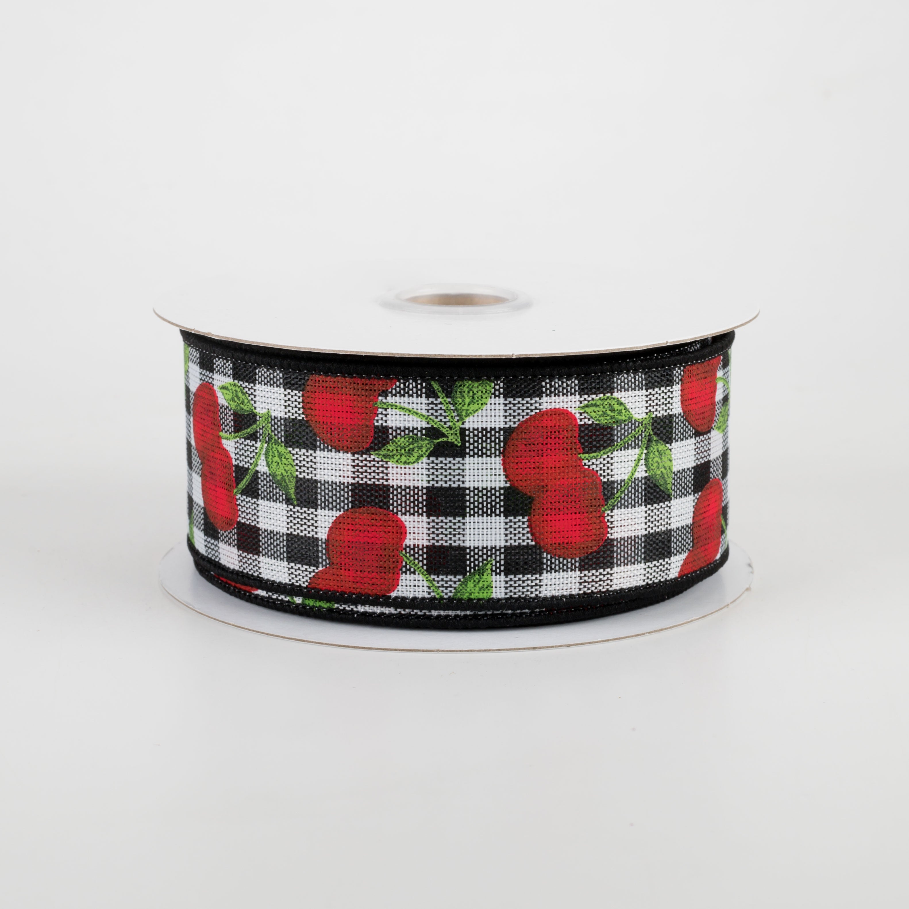 1.5" Cherries On Check Ribbon (10 Yards)