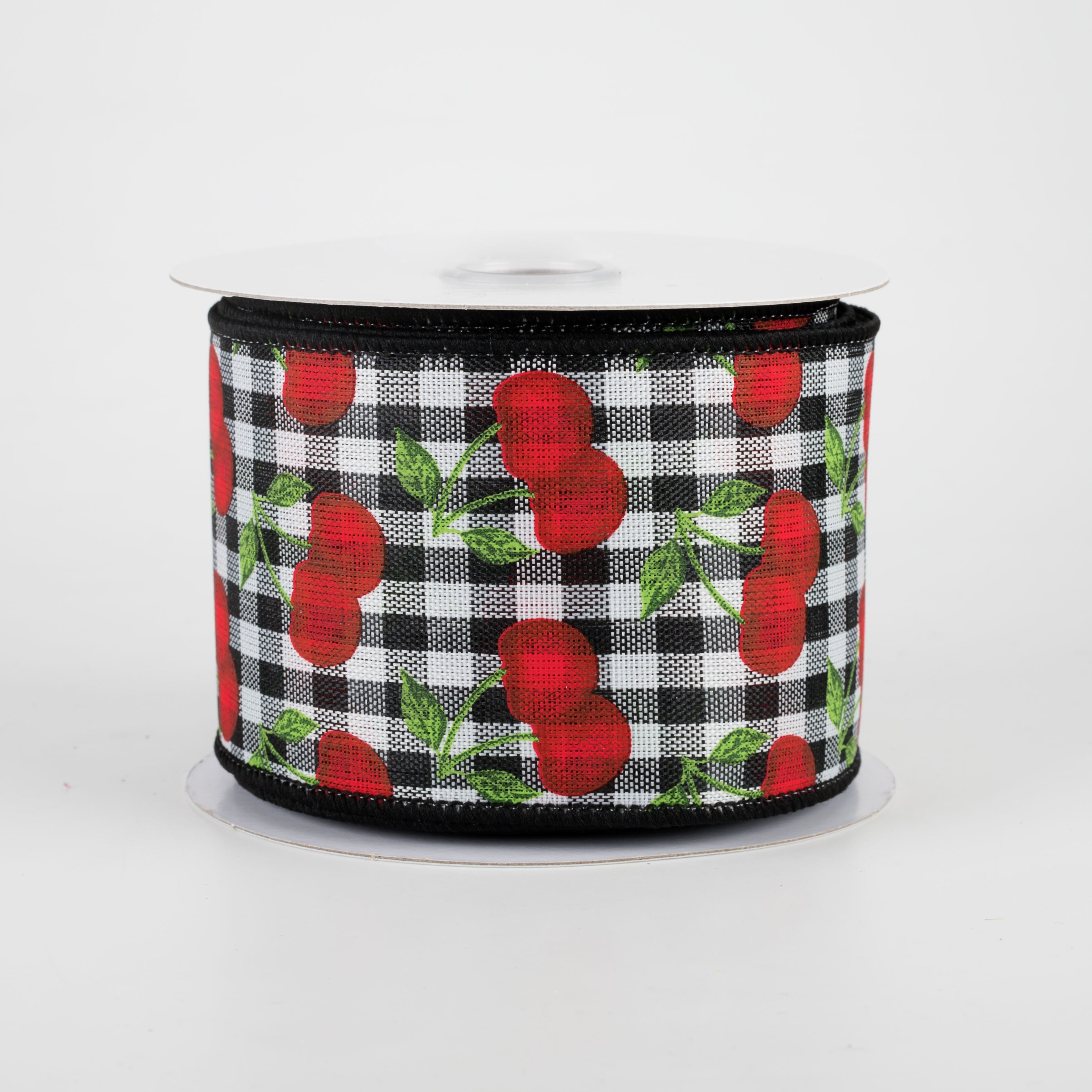 2.5" Cherries On Check Ribbon (10 Yards)