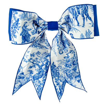 [D Stevens] 19" Chinoiserie Bow: Blue & White Item Number: 18-4277
