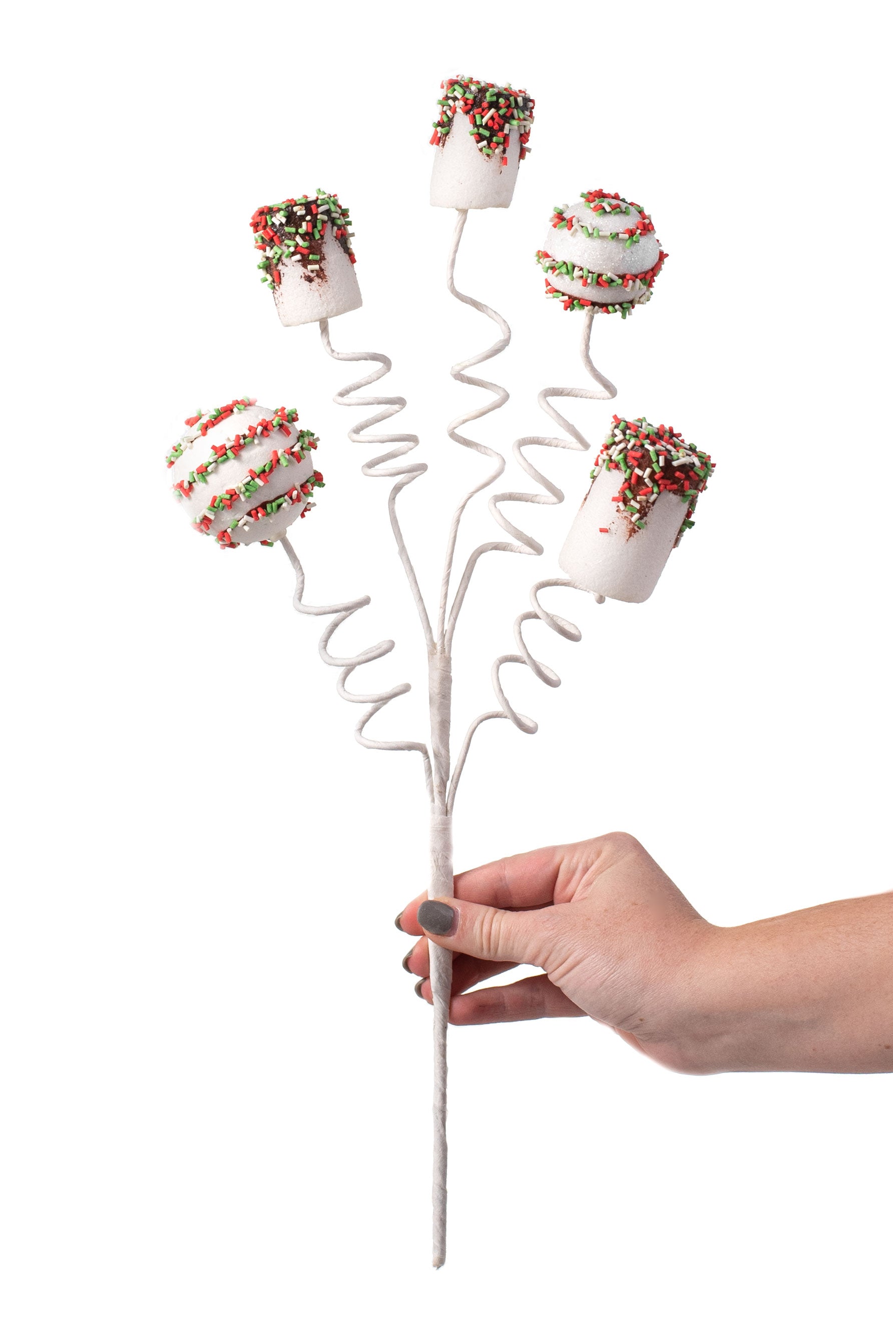 16" Chocolate Dipped Marshmallow Pick: Christmas detail photo 3
