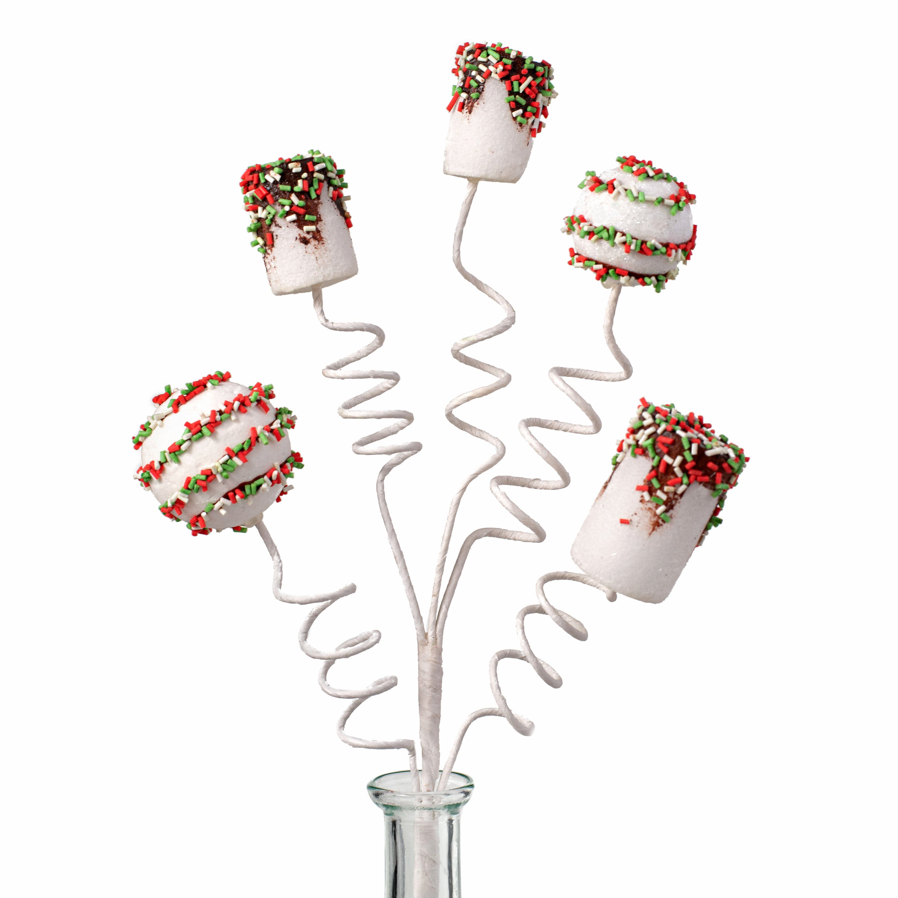 16" Chocolate Dipped Marshmallow Pick: Christmas Item Number: 84793SP16