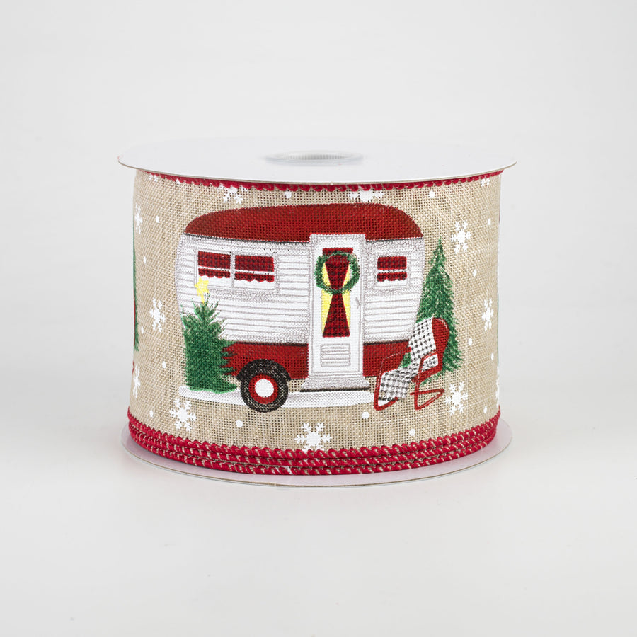2.5" Christmas Camper Ribbon (10 Yards)