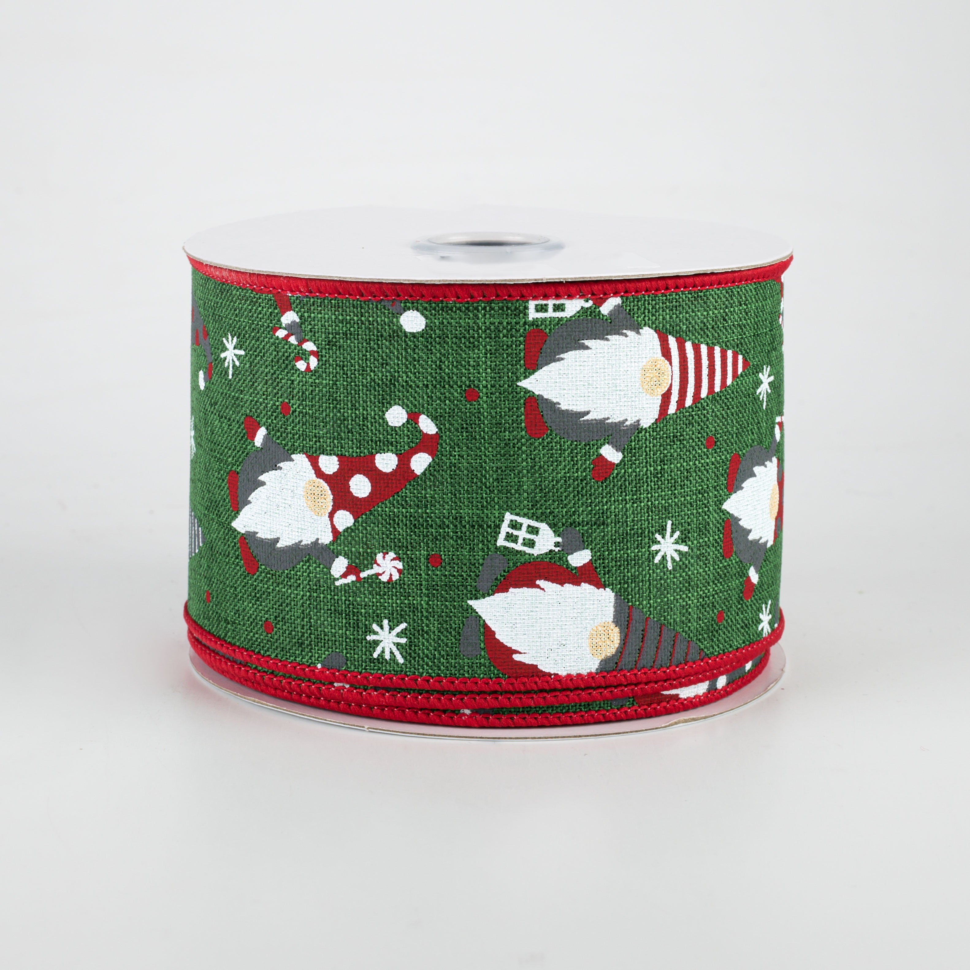 2.5" Christmas Gnomes Ribbon: Emerald (10 Yards)