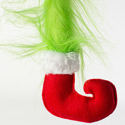 23" Christmas Green Monster Furry Leg Spray Lifestyle Photo