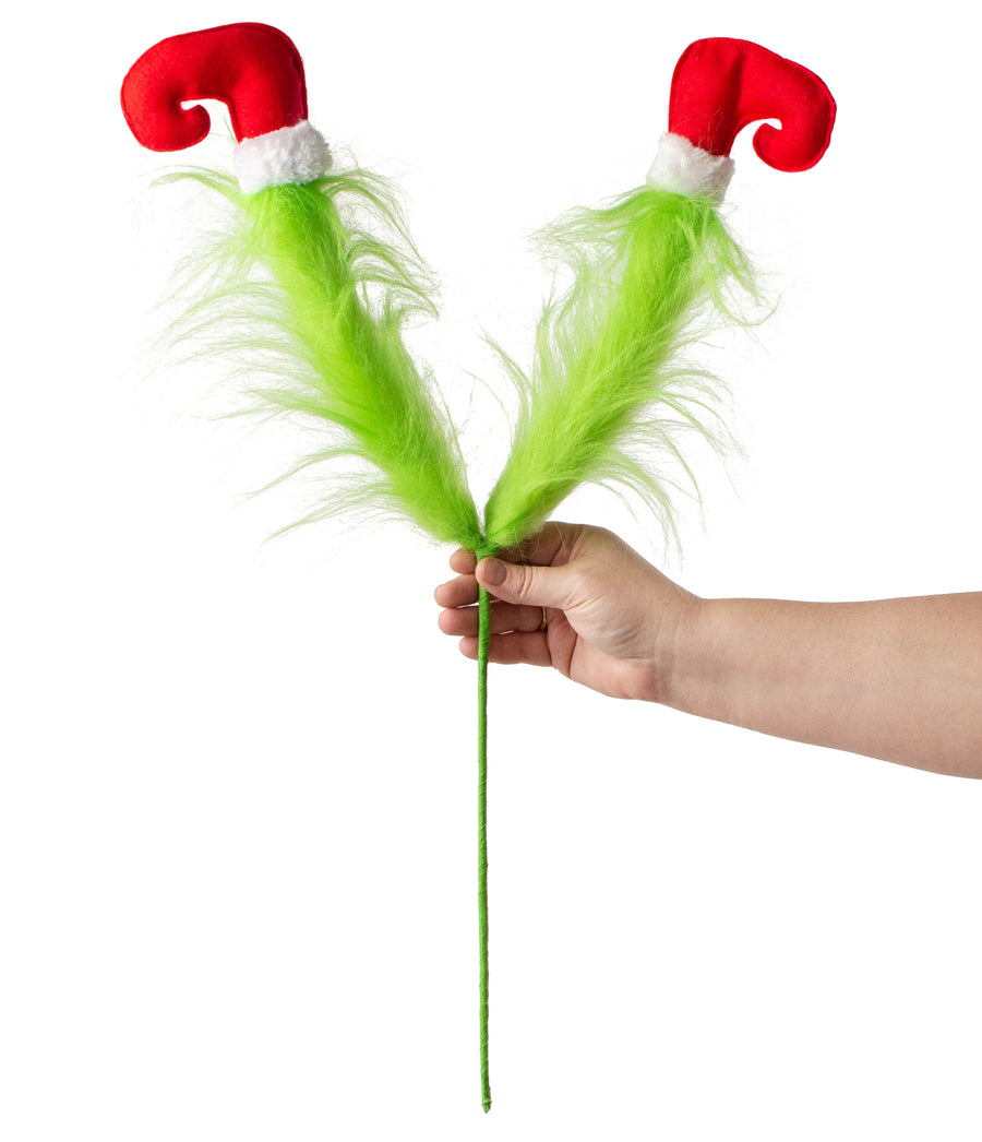 23" Christmas Green Monster Furry Leg Spray detail photo 3