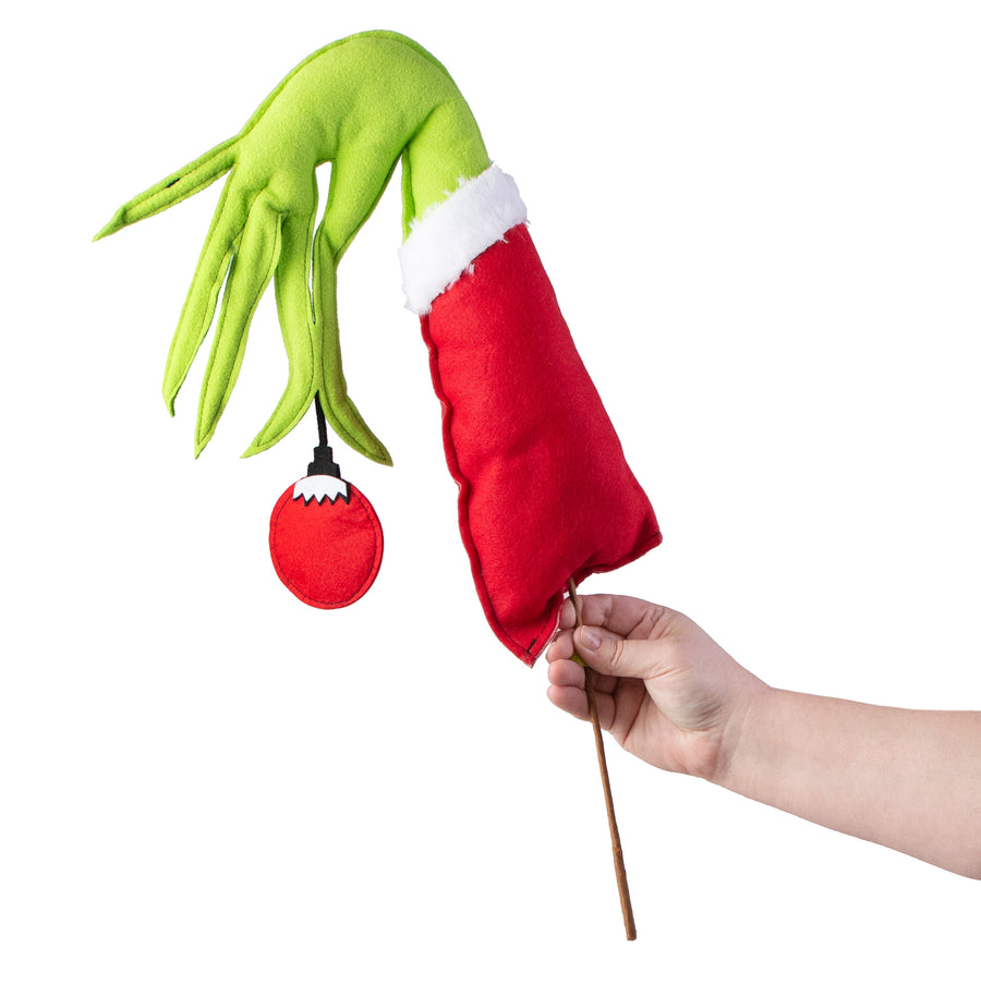 23" Christmas Green Monster Hand Ornament Pick detail photo 3
