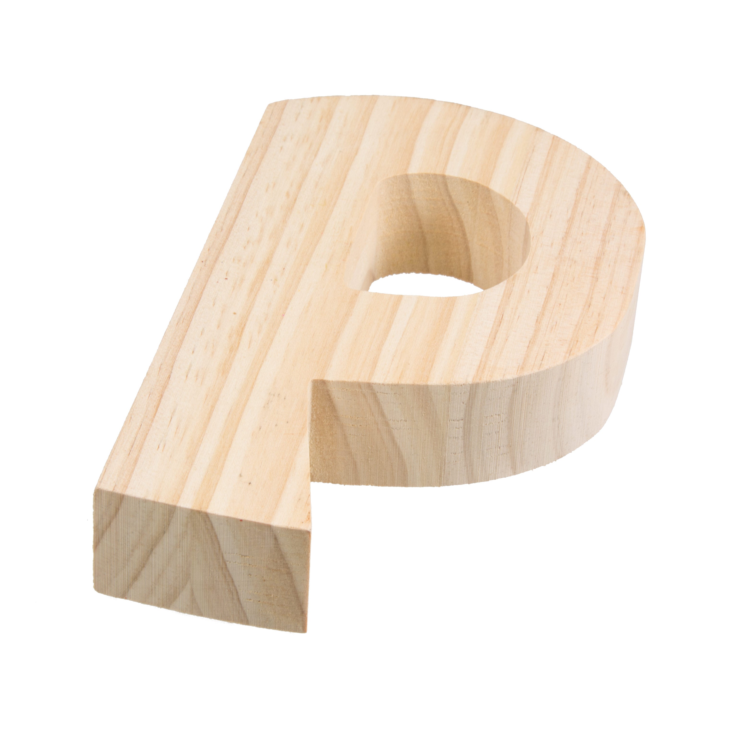7.75" Chunky Wooden Letter: P Lifestyle Photo