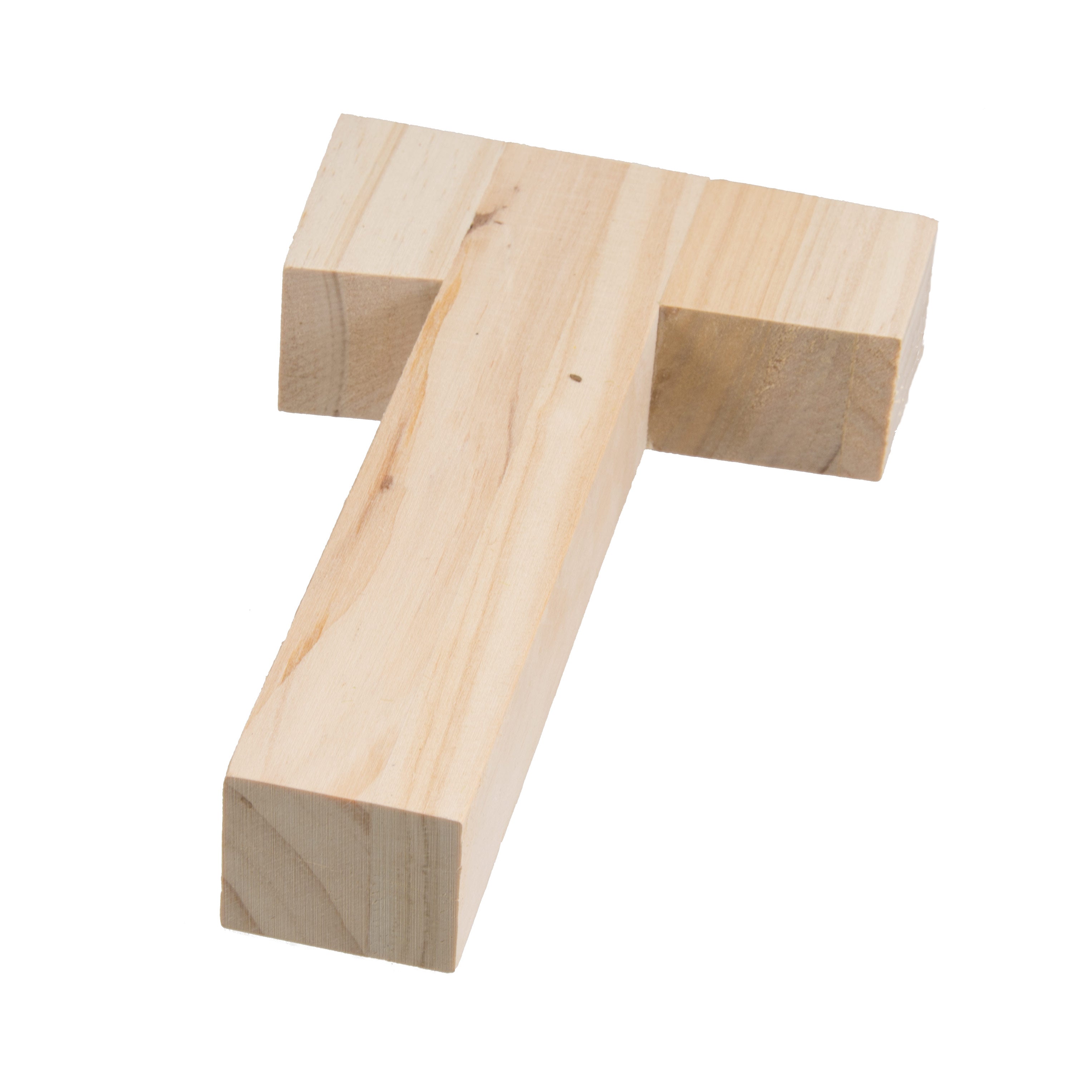 7.75" Chunky Wooden Letter: T Lifestyle Photo