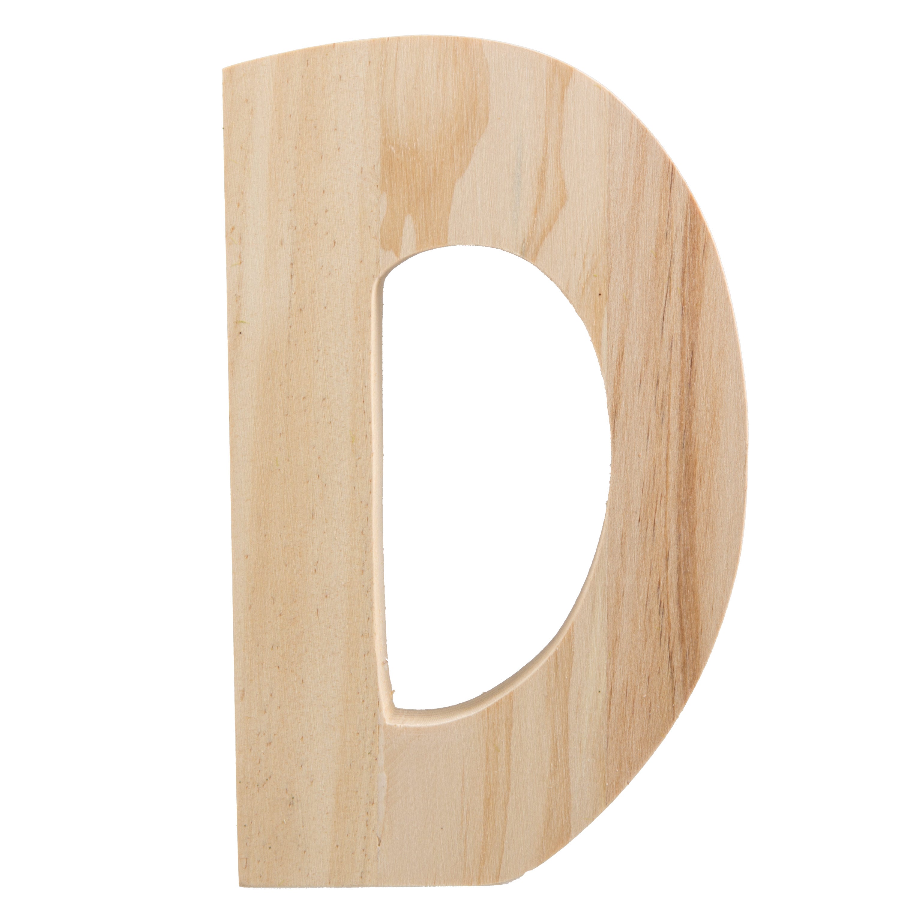 7.75" Chunky Wooden Letter: D Item Number: 9190-692D