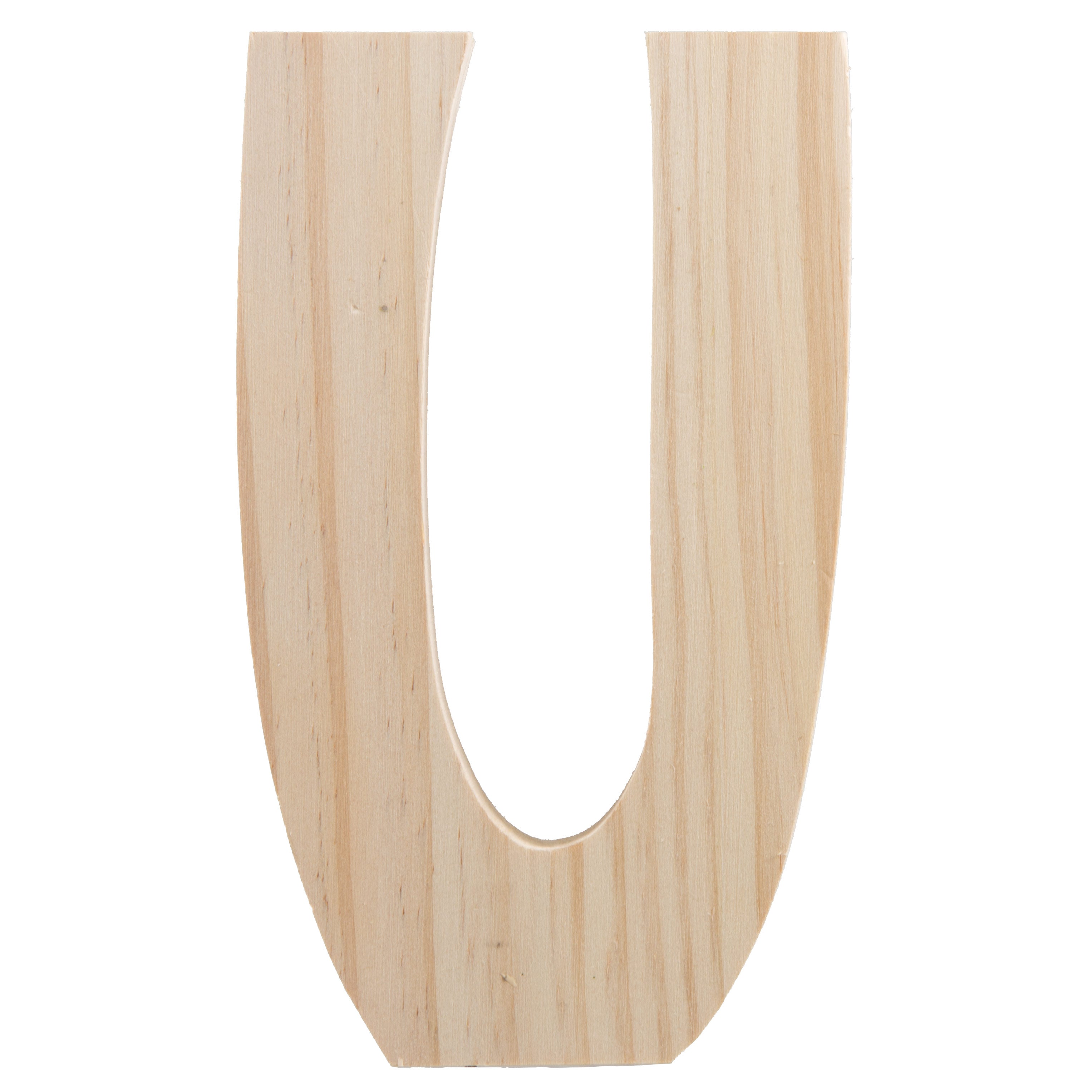 7.75" Chunky Wooden Letter: U Item Number: 9190-692U