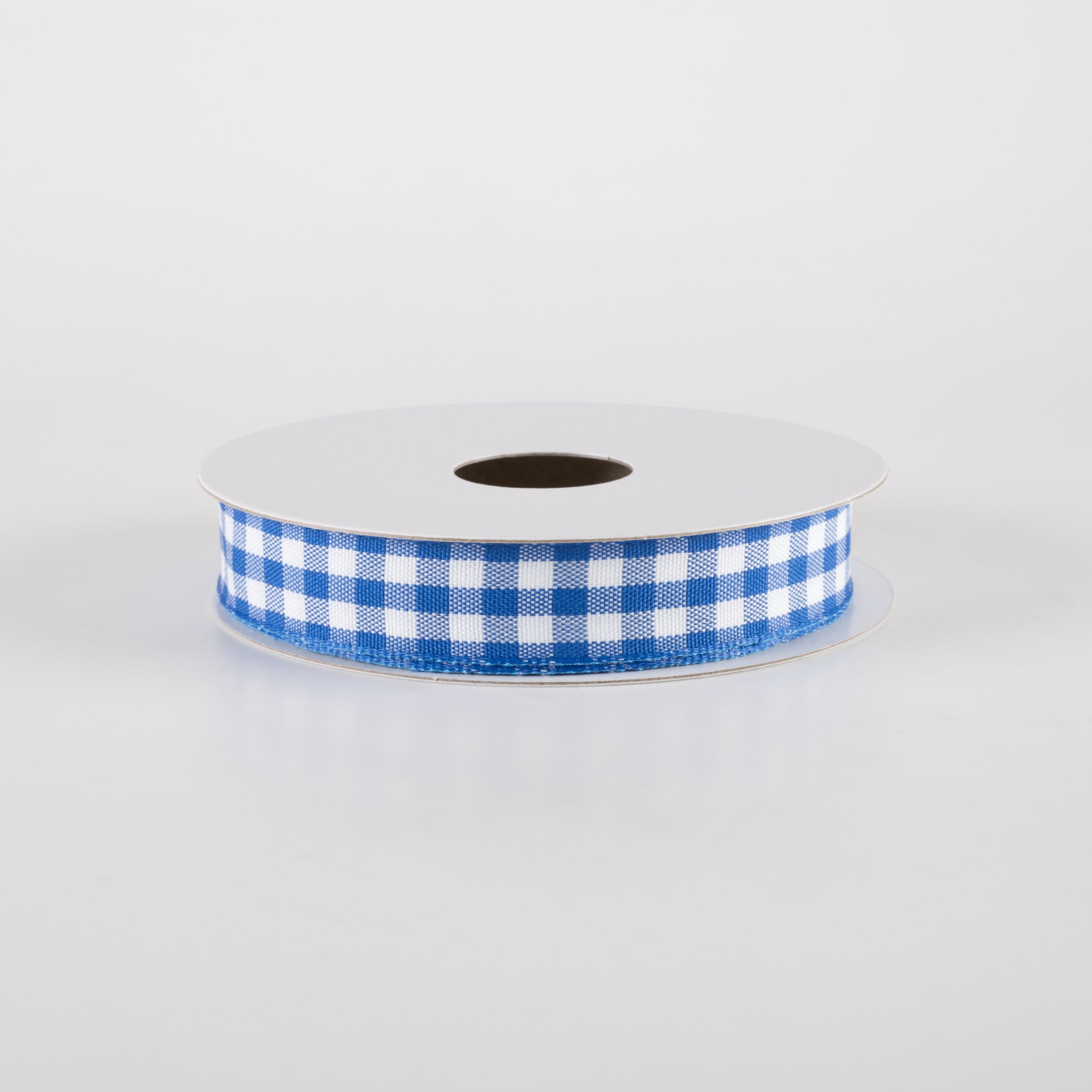 5/8" Classic Check Ribbon: Royal Blue & White (10 Yards)