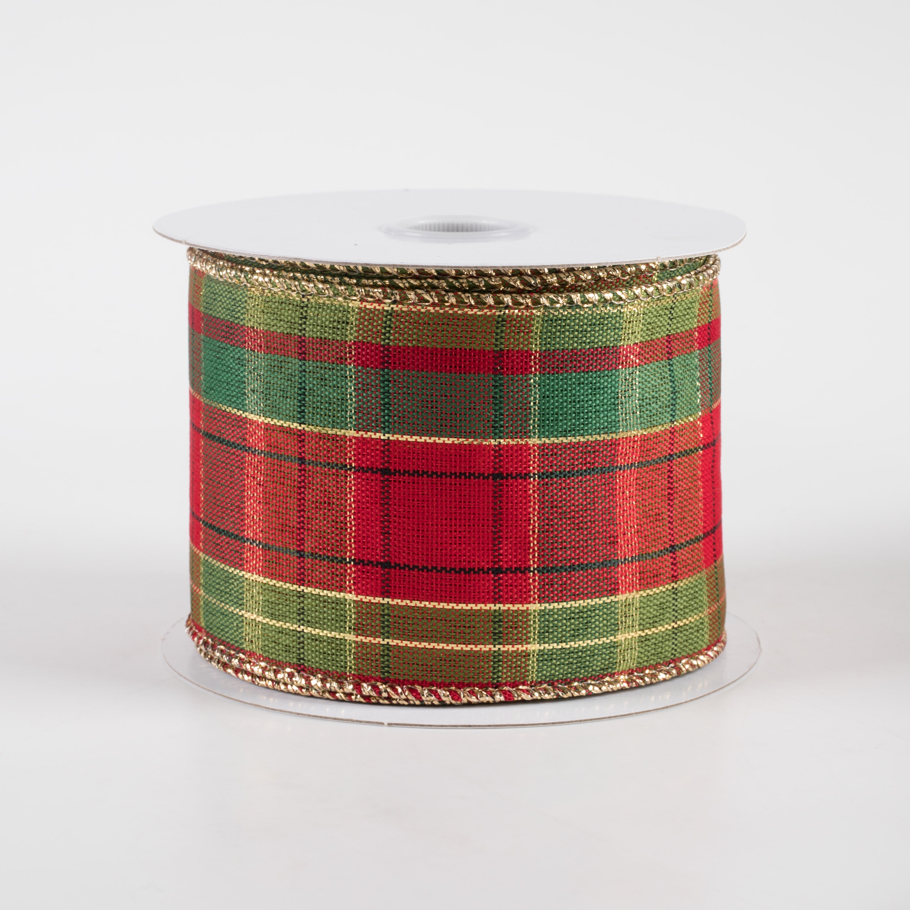 2.5" Classic Christmas Plaid Ribbon (10 Yards)