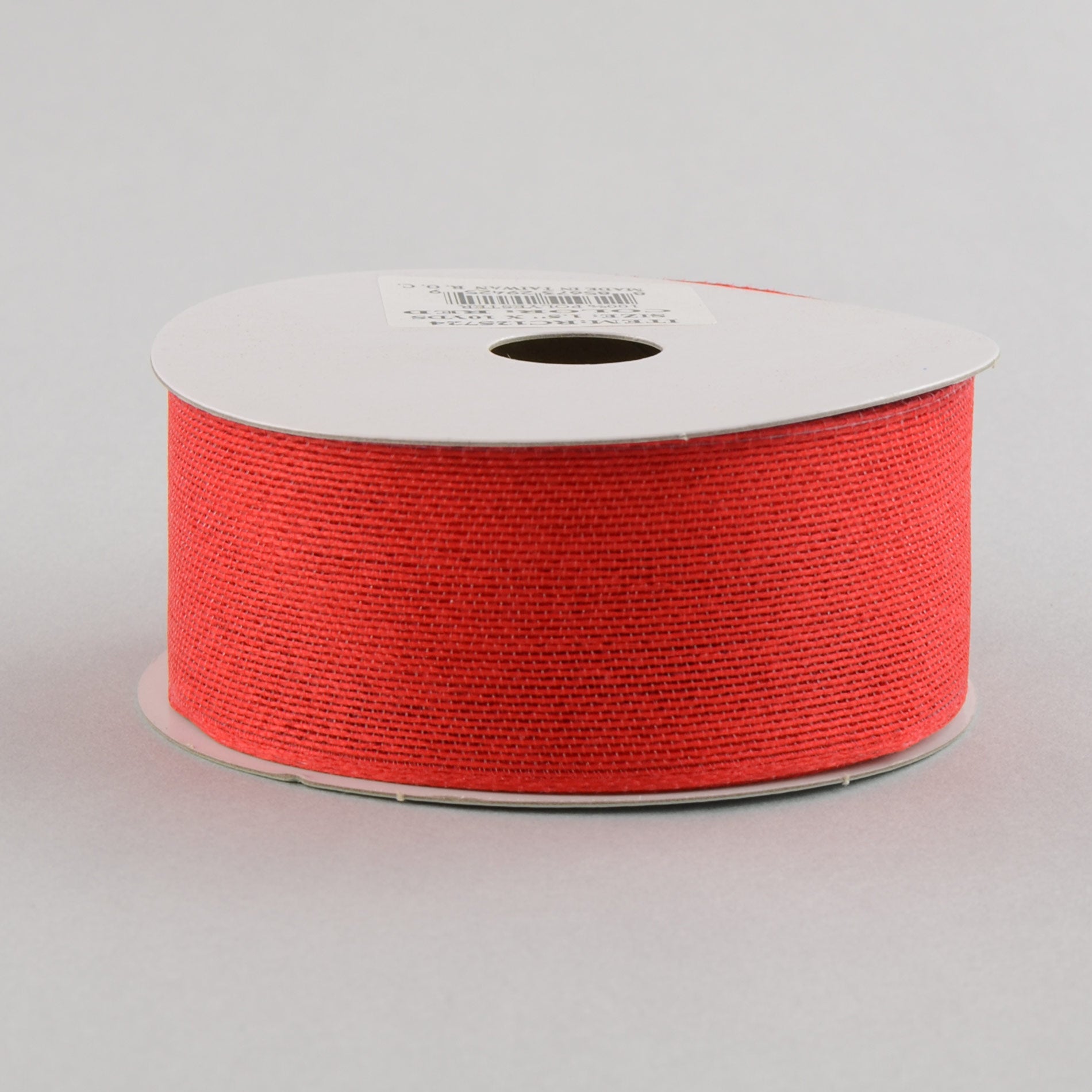1.5" Classic Faux Jute Ribbon: Red (10 Yards)