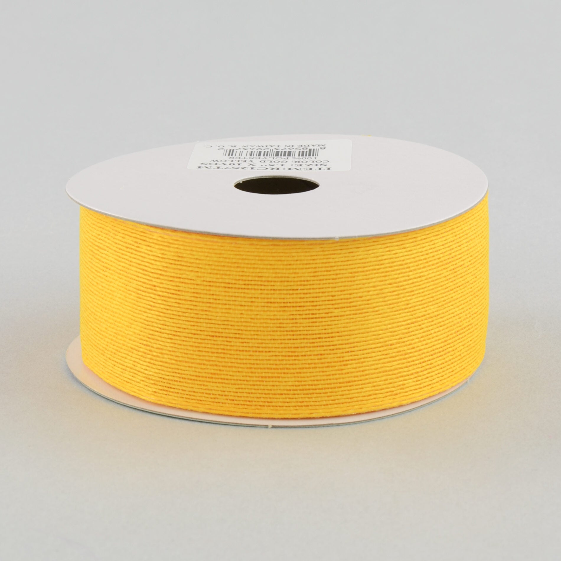 1.5" Classic Faux Jute Ribbon: Yellow (10 Yards)
