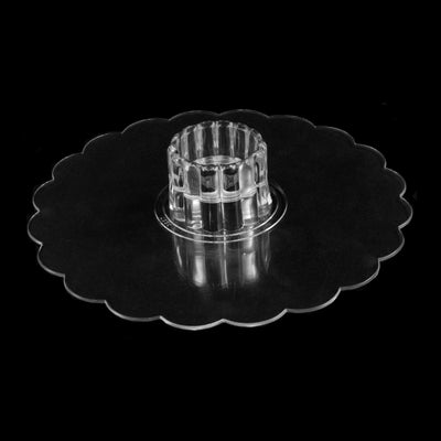 Clear Plastic Centerpiece Plate: 8" Item Number: 3557-CLEAR
