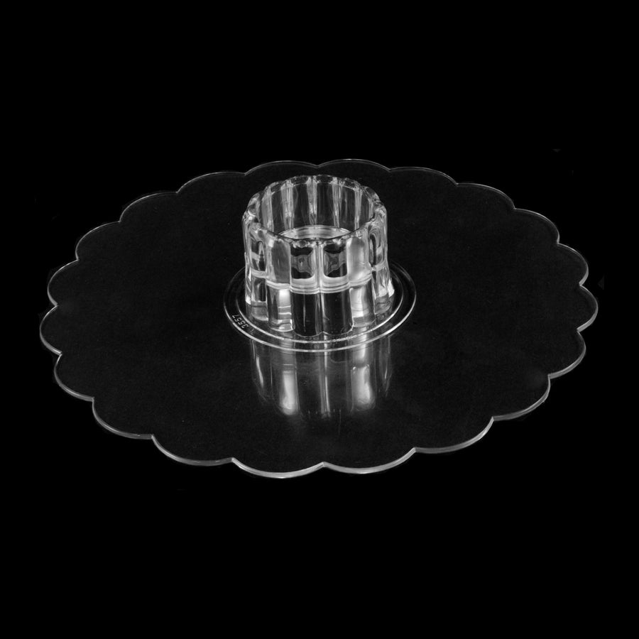 Clear Plastic Centerpiece Plate: 8" Item Number: 3557-CLEAR