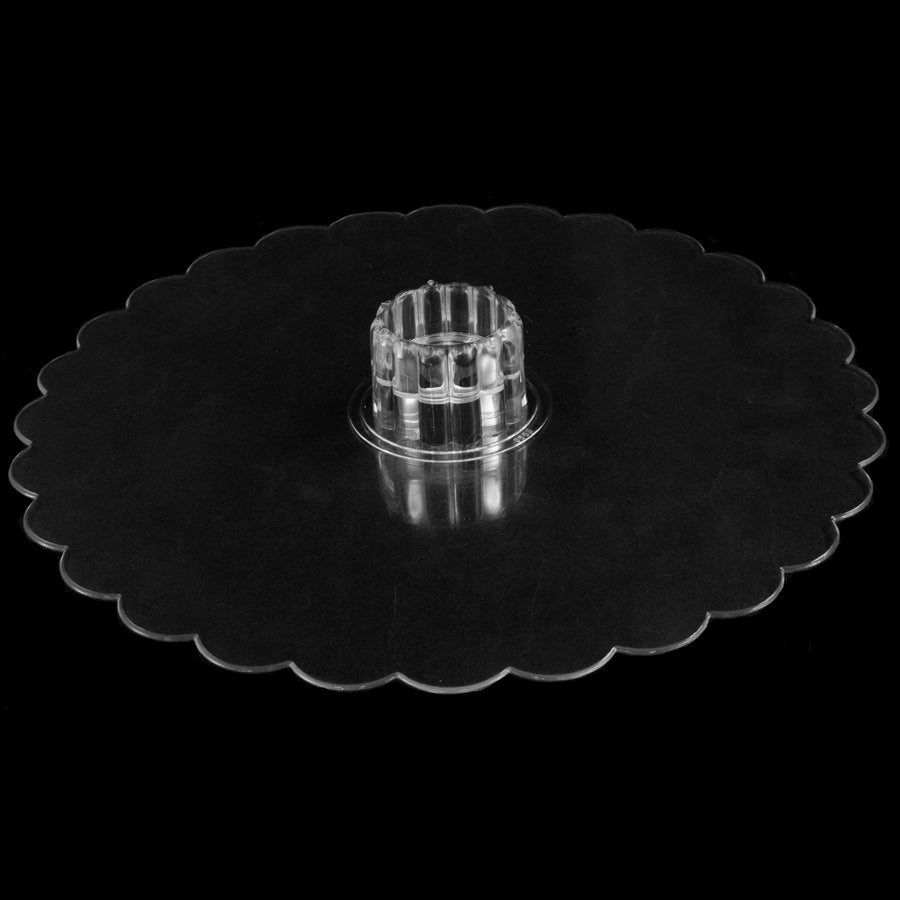 Clear Plastic Centerpiece Plate: 12" Item Number: 3559-CLEAR