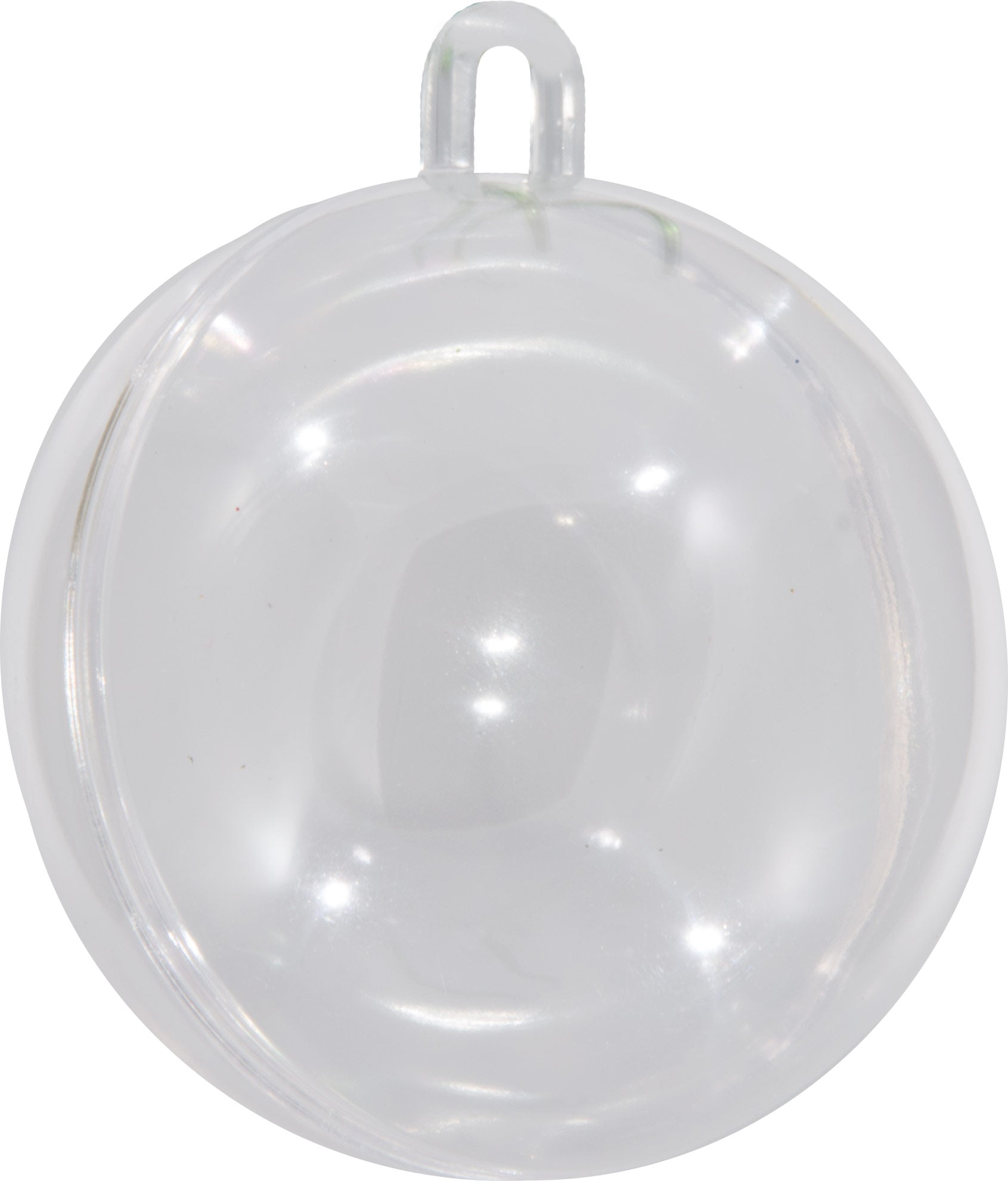 Clear Plastic Fillable Ball Ornament : 60MM Item Number: 1105-95