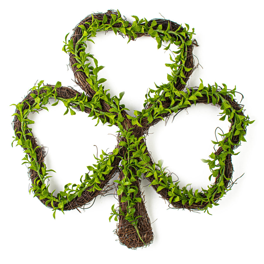 15" Clover Boxwood Grapevine Hanger Item Number: 63762