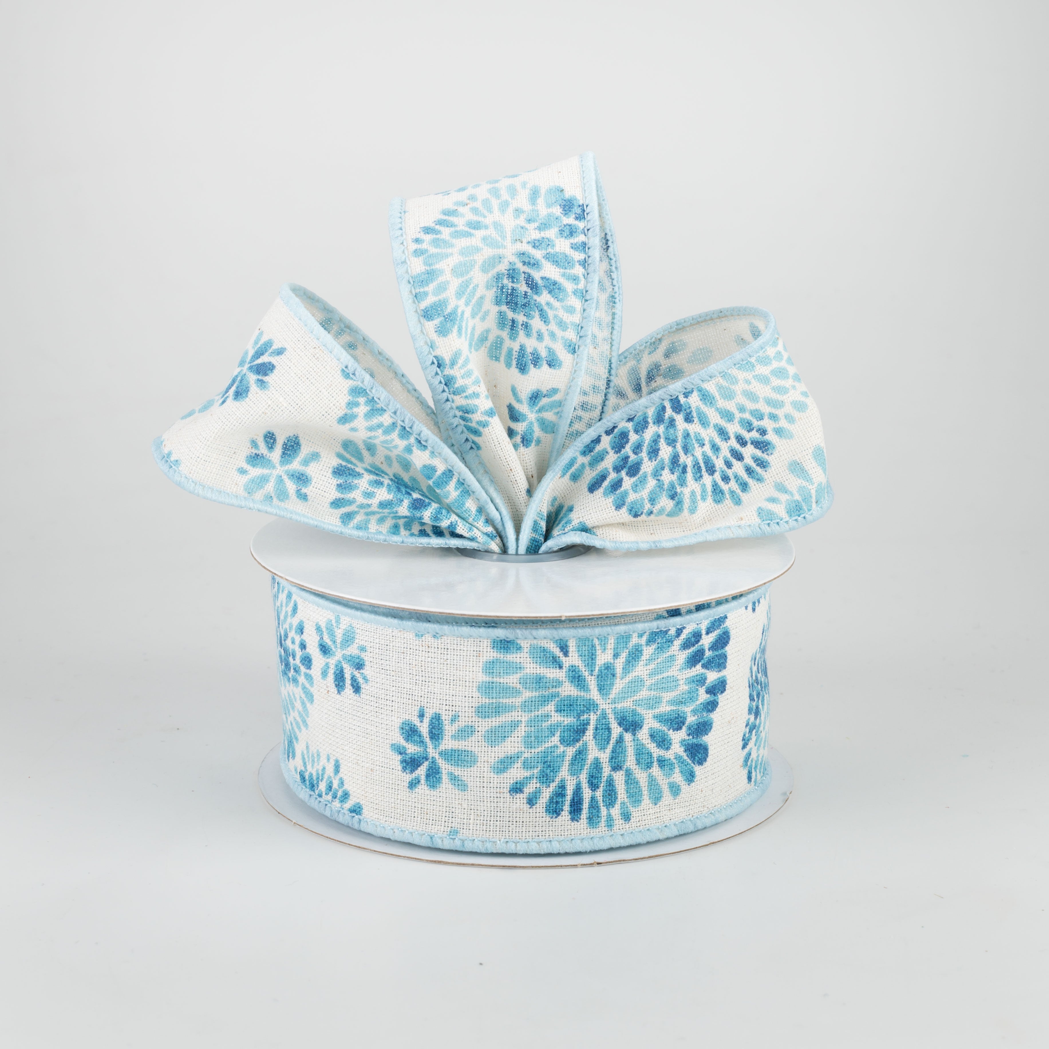 1.5" Color Bursts Ribbon: Blue (10 Yards) Lifestyle Photo