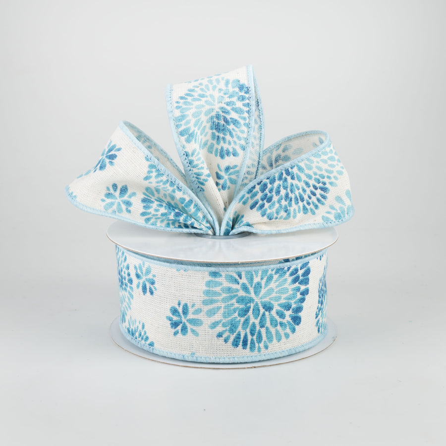 1.5" Color Bursts Ribbon: Blue (10 Yards) Lifestyle Photo