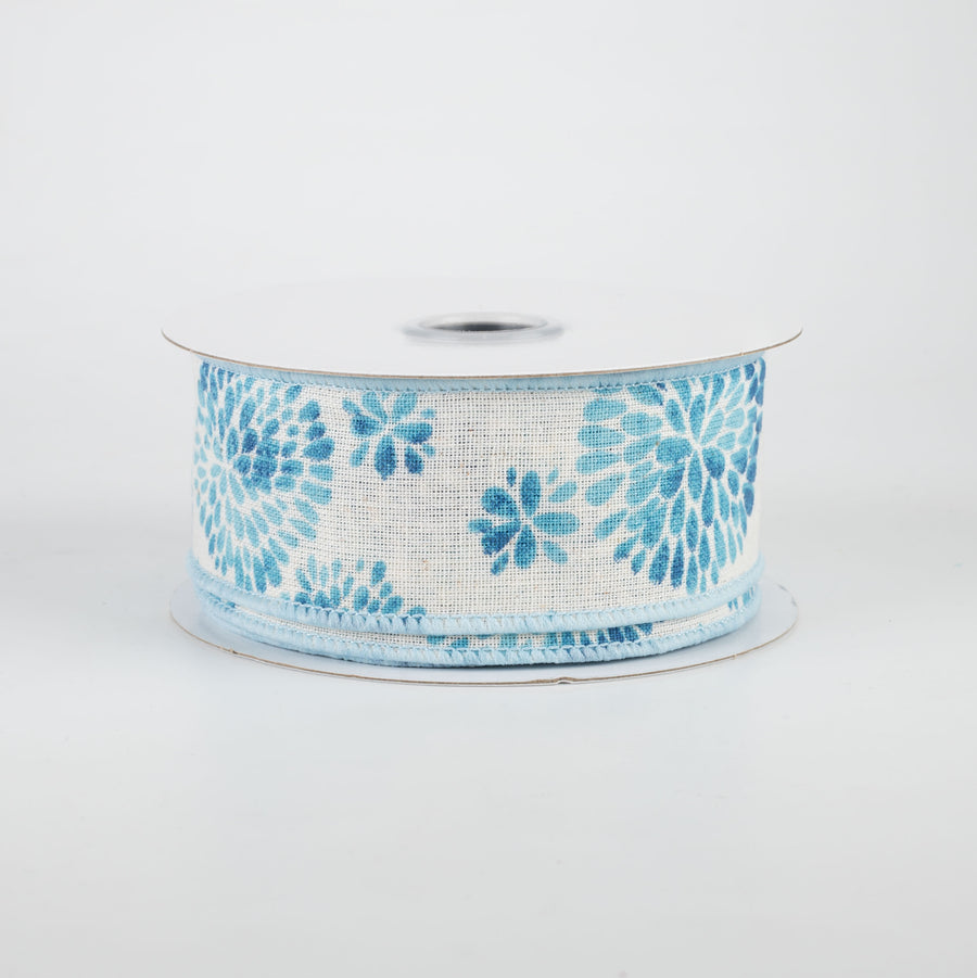 1.5" Color Bursts Ribbon: Blue (10 Yards)