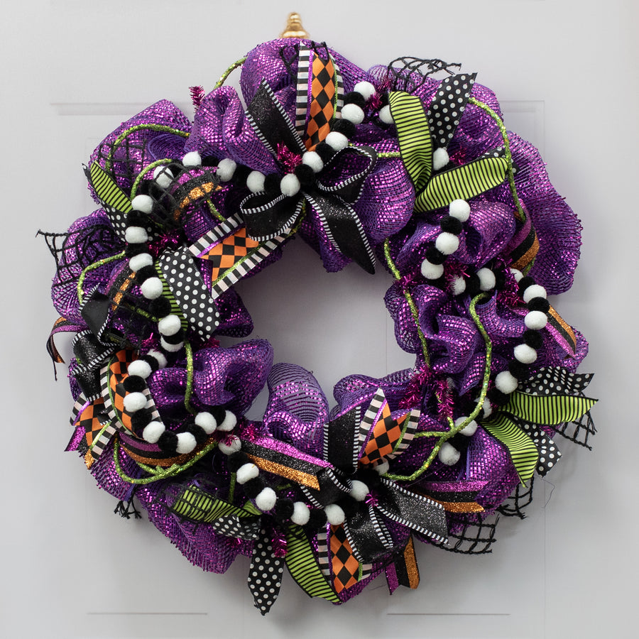 68" 2-Color Pom Pom Garland: Black & White Lifestyle Photo