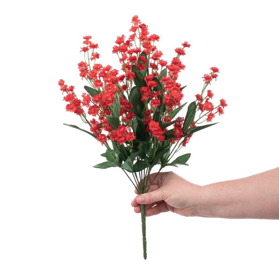 19" Colorfast Double Baby's Breath: Red detail photo 3