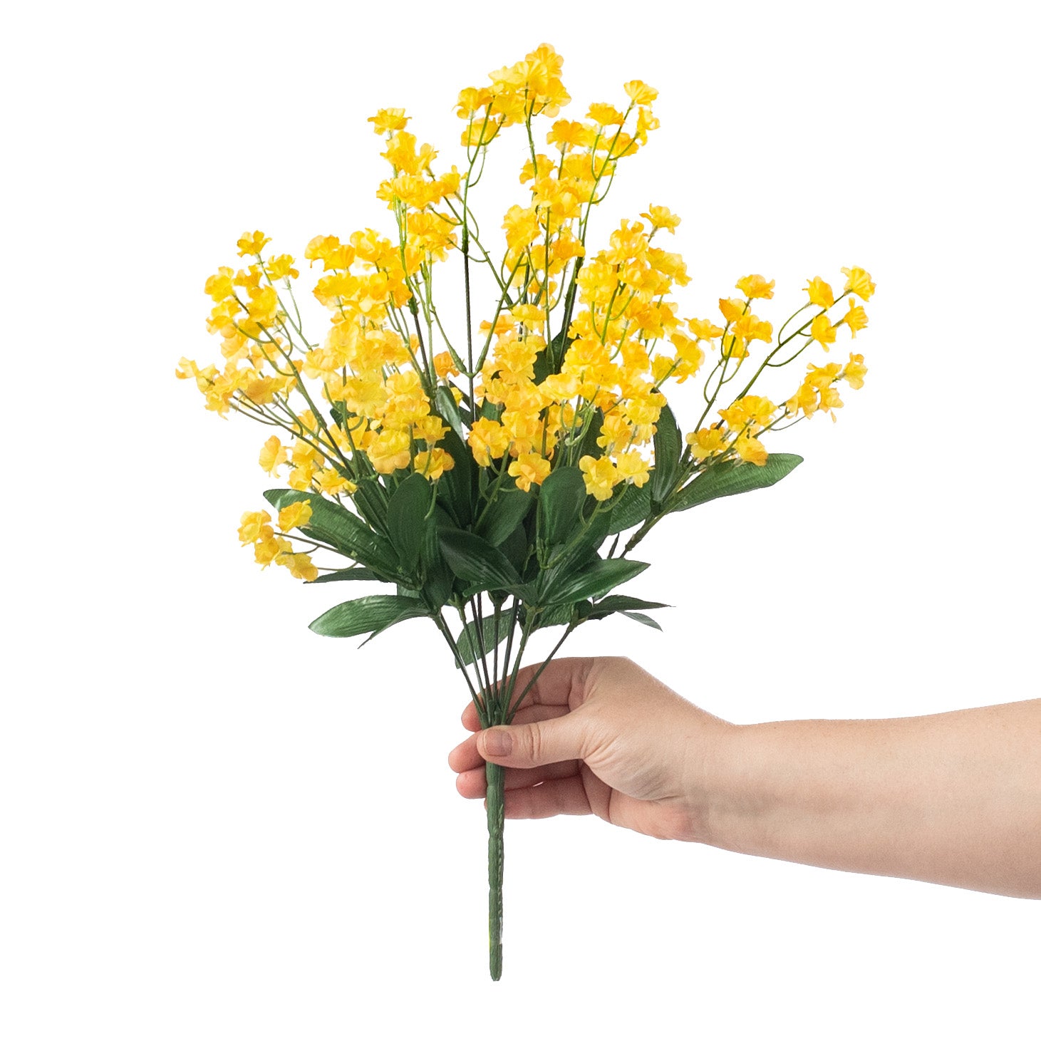 19" Colorfast Double Baby's Breath: Yellow detail photo 3