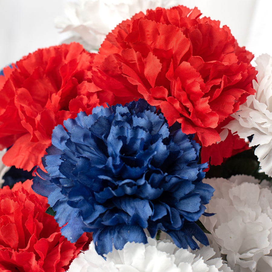 20" Colorfast Carnation Bush (14): Red, White & Blue detail photo 3