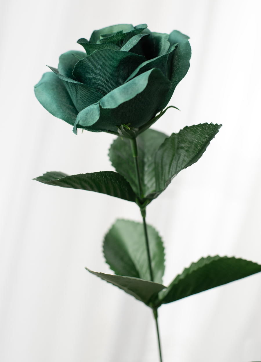 17" Colorfast Lillian Open Rose Bush (12): Emerald Green detail photo 4