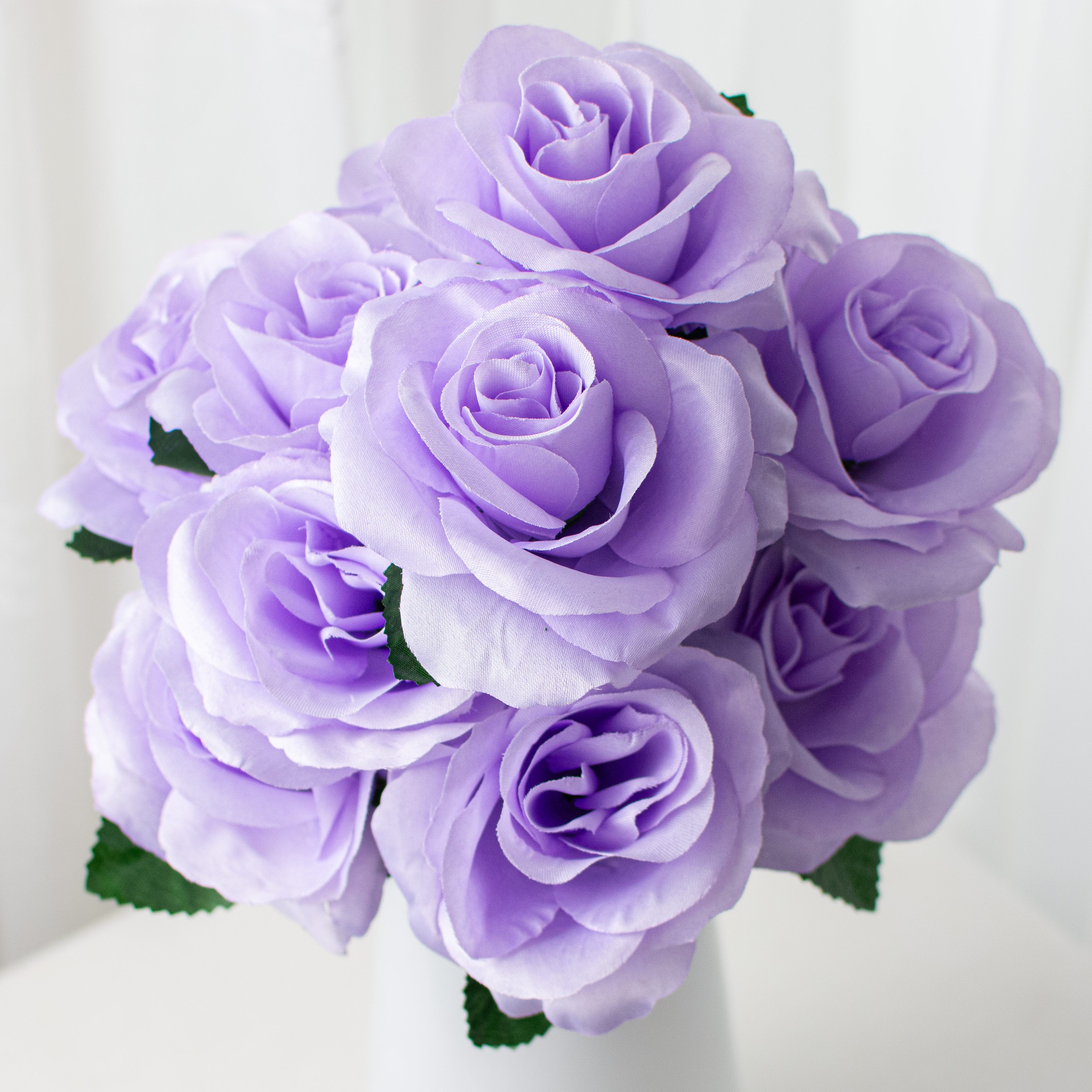 17" Colorfast Lillian Open Rose Bush: Lavender Item Number: 30388LV2