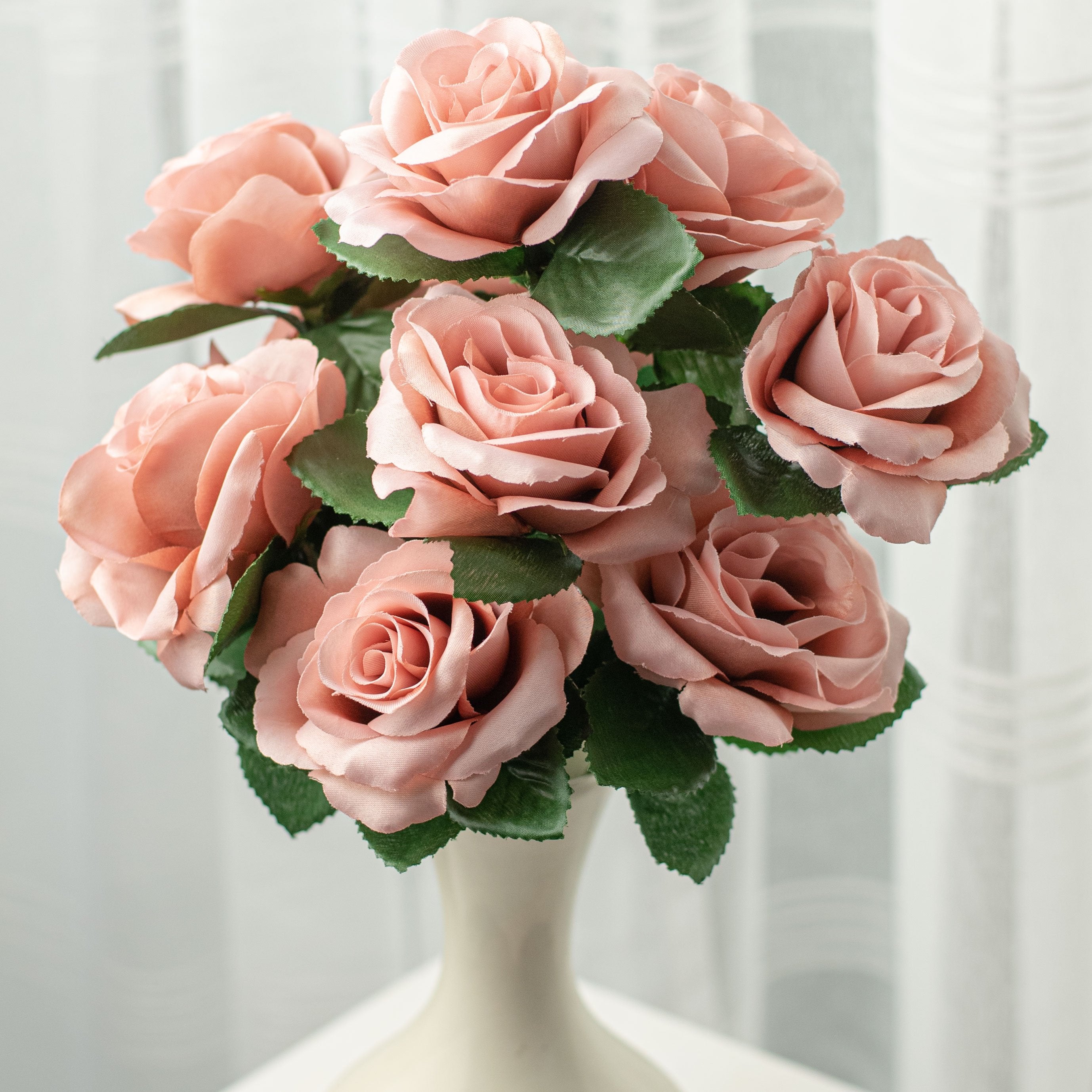 17" Colorfast Lillian Open Rose Bush: Mauve (12) Item Number: 30388MV