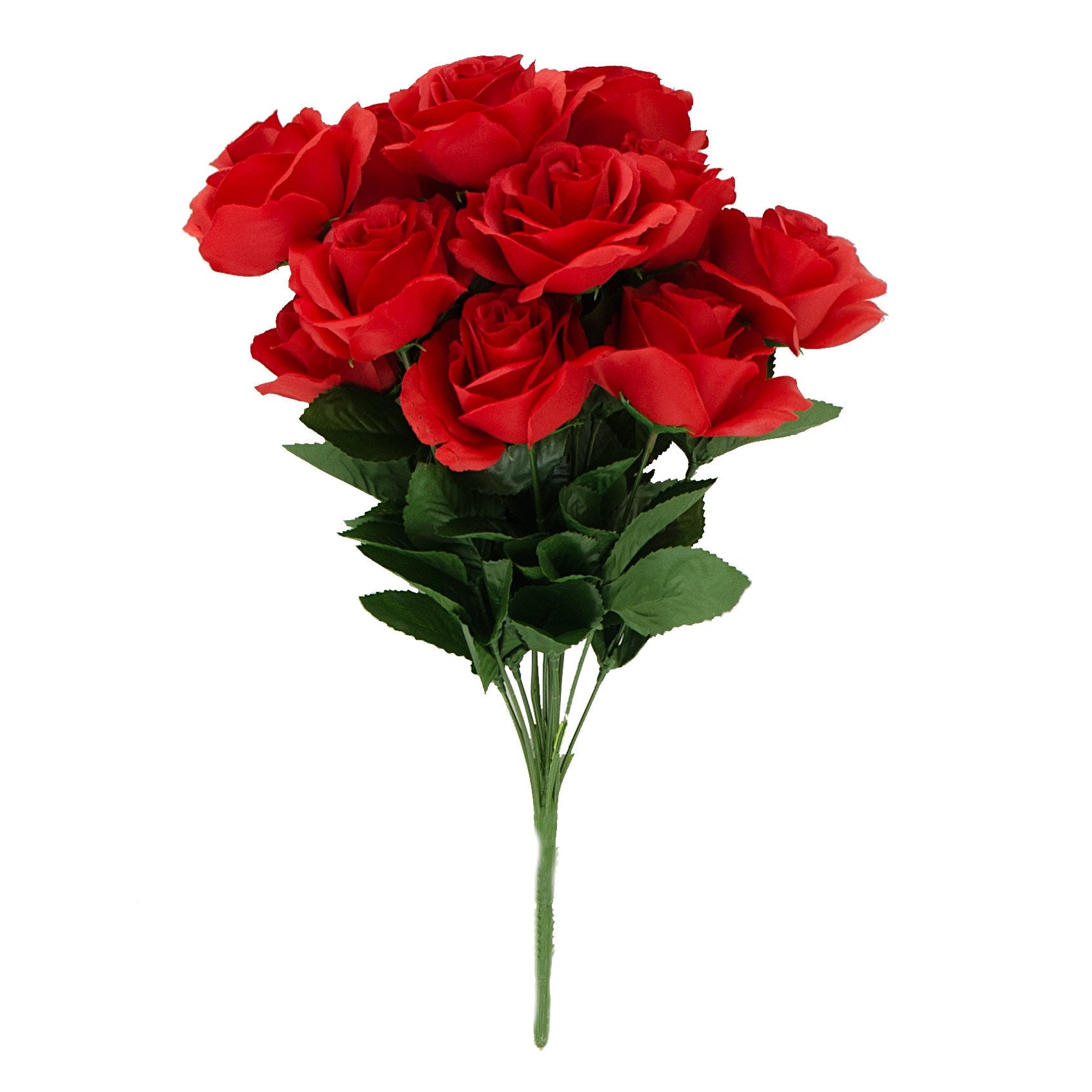17" Colorfast Lillian Open Rose Bush (12): Red detail photo 3