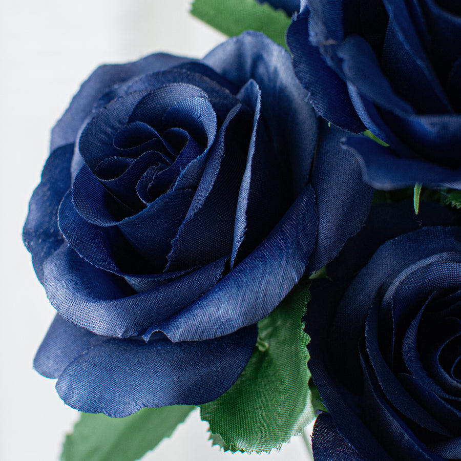 17" Colorfast Lillian Open Rose Bush: Royal Blue Lifestyle Photo