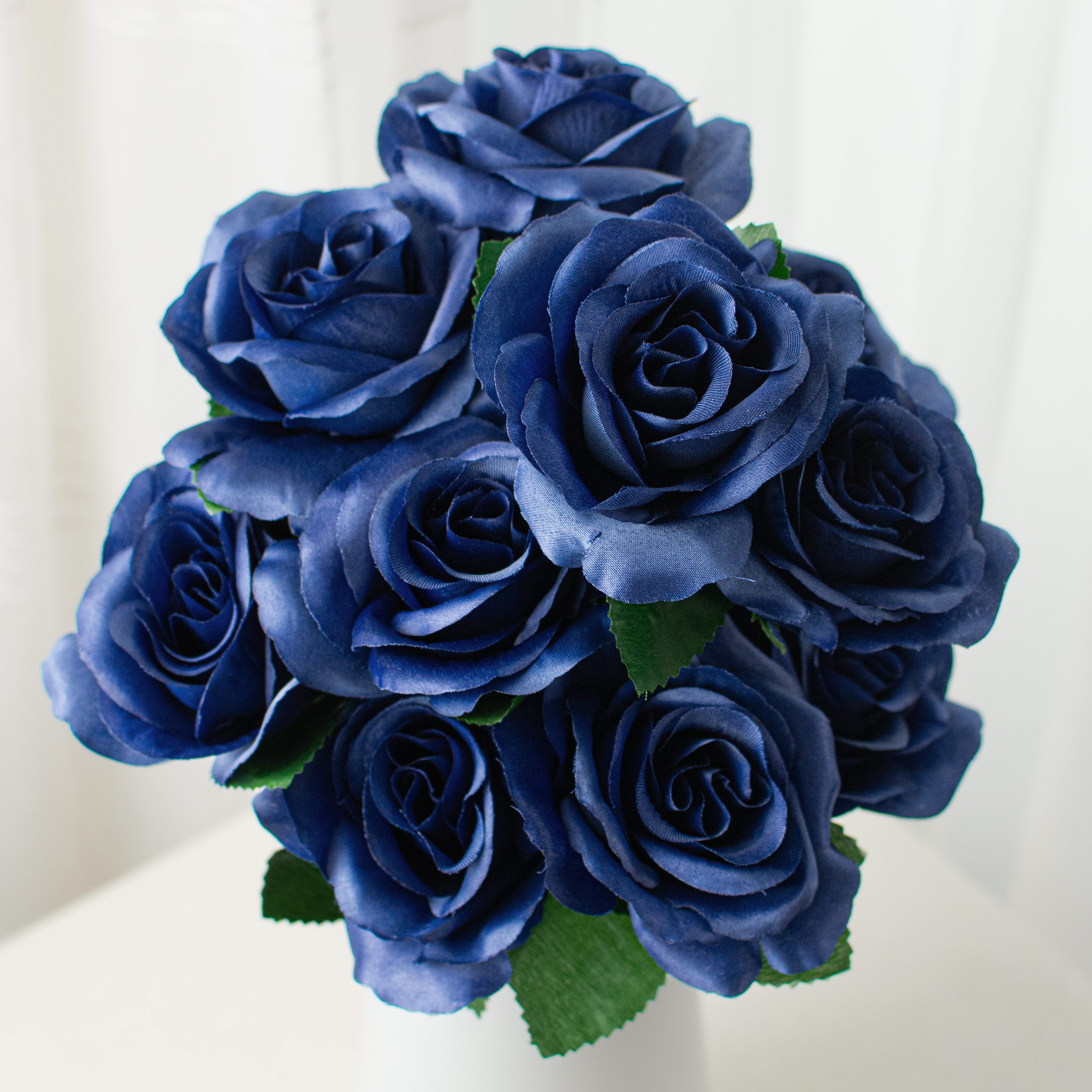 17" Colorfast Lillian Open Rose Bush: Royal Blue Item Number: 30388RYBL