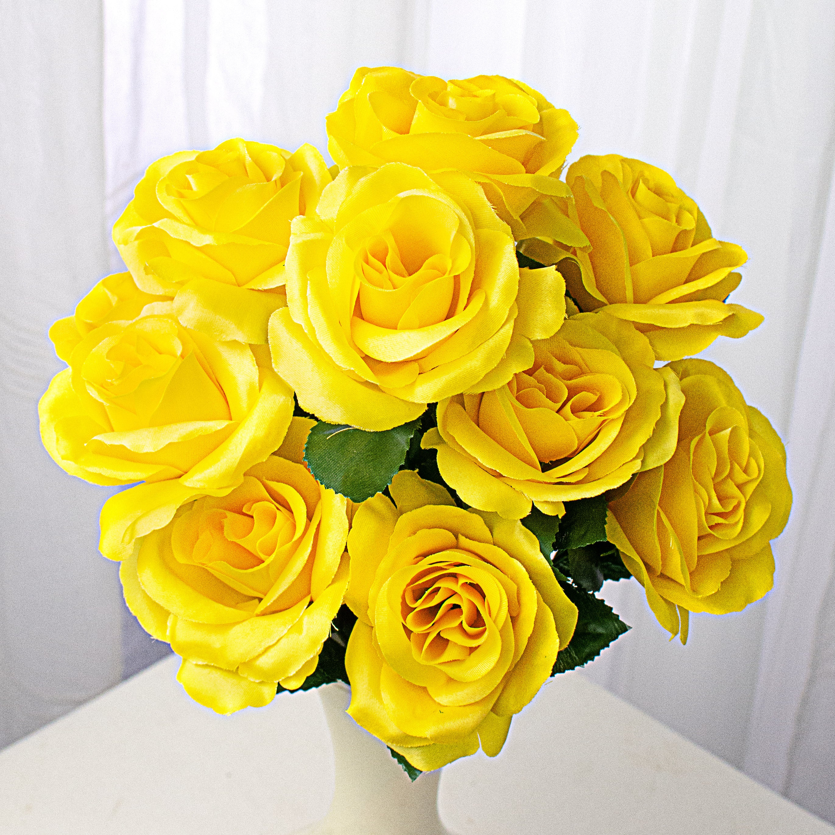 17" Colorfast Lillian Open Rose Bush: Yellow Item Number: 30388YW