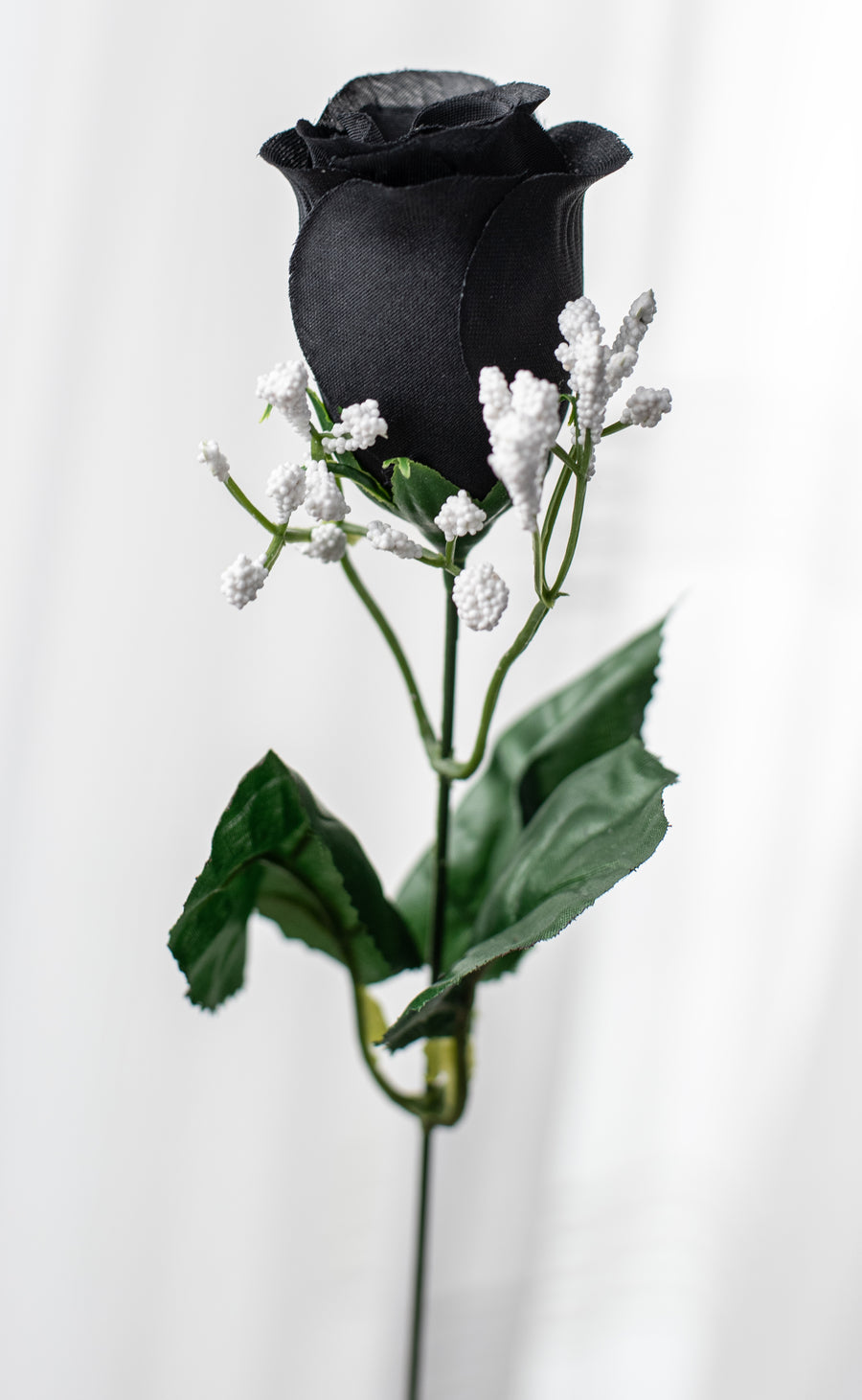 18" Colorfast Lillian Rose Bud Bush: Black (14) detail photo 4