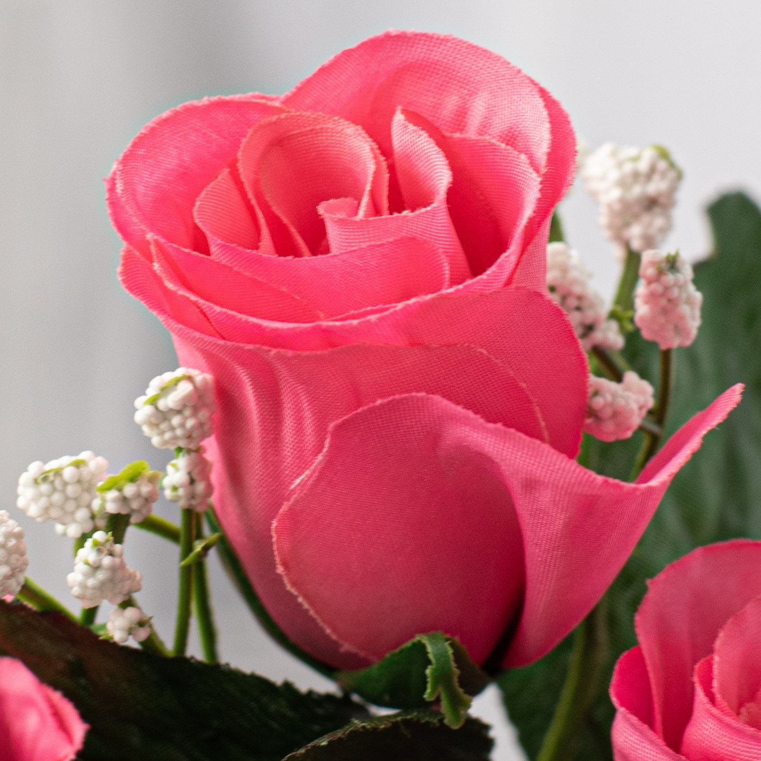 18" Colorfast Lillian Rose Bud Bush: Fuchsia Pink (14) Lifestyle Photo