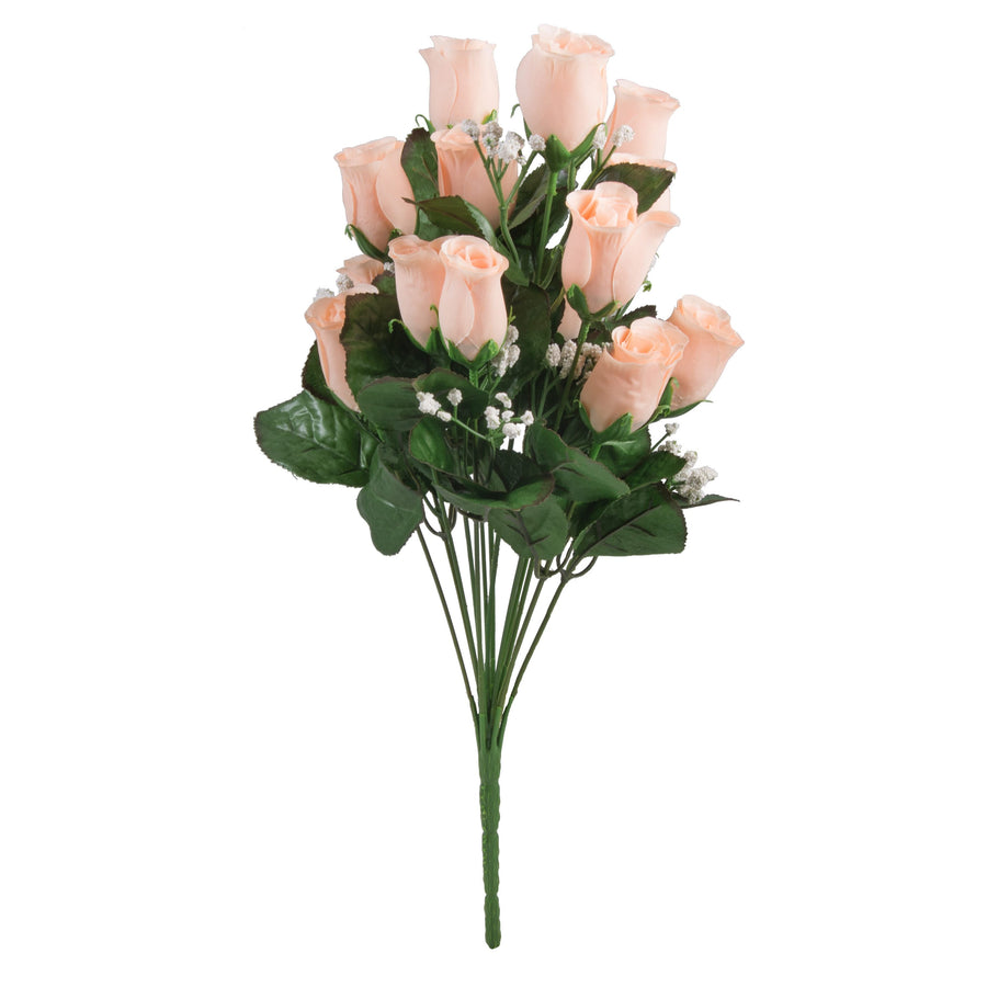 17" Colorfast Lillian Rose Bud Bush: Nude Pink detail photo 3