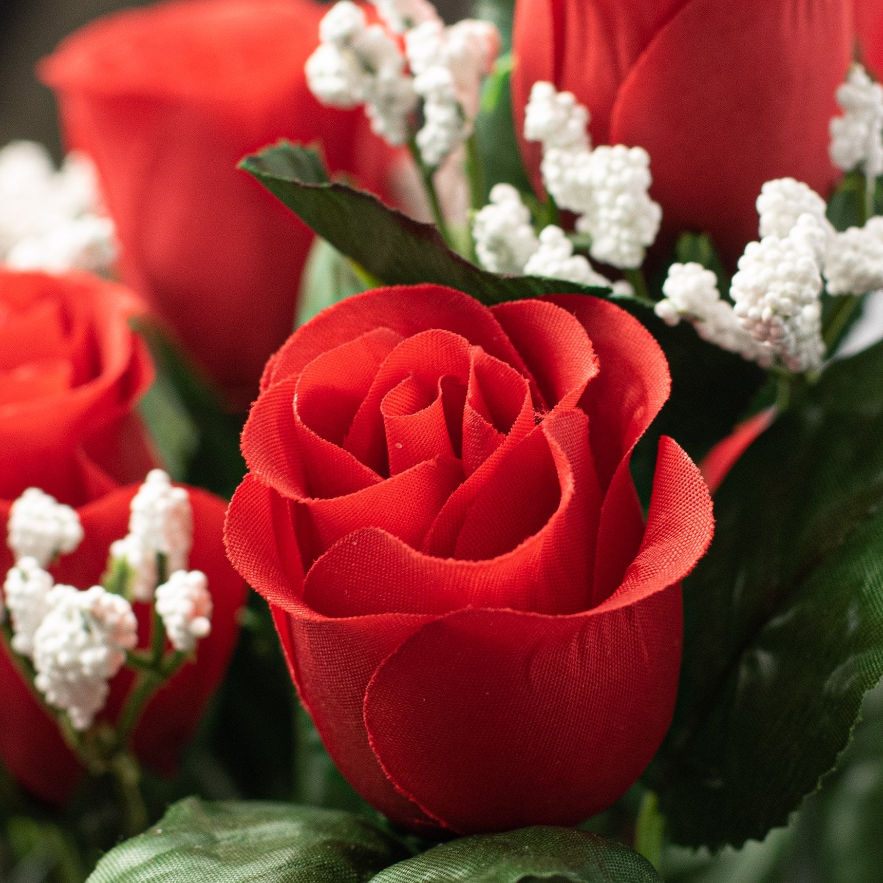 18" Colorfast Lillian Rose Bud Bush: Red (14) Lifestyle Photo