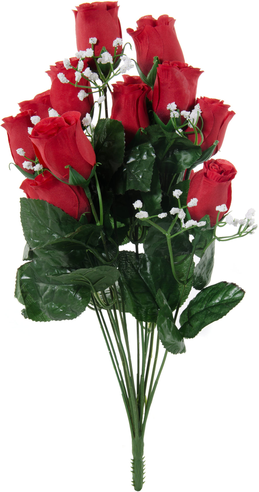 18" Colorfast Lillian Rose Bud Bush: Red (14) detail photo 4